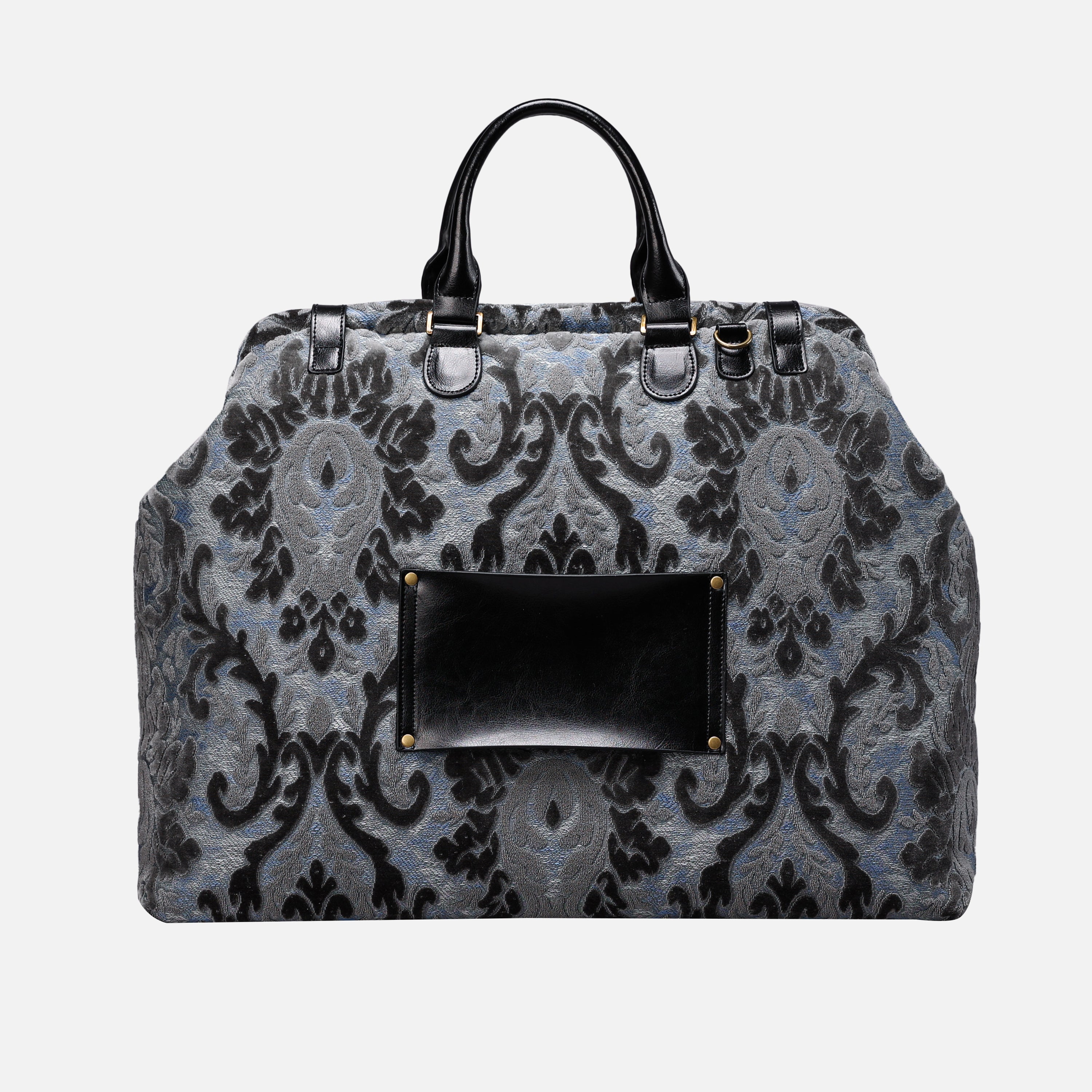 Damask Steel Blue Men's Carpetbag carpet bag MCW Handmade-4