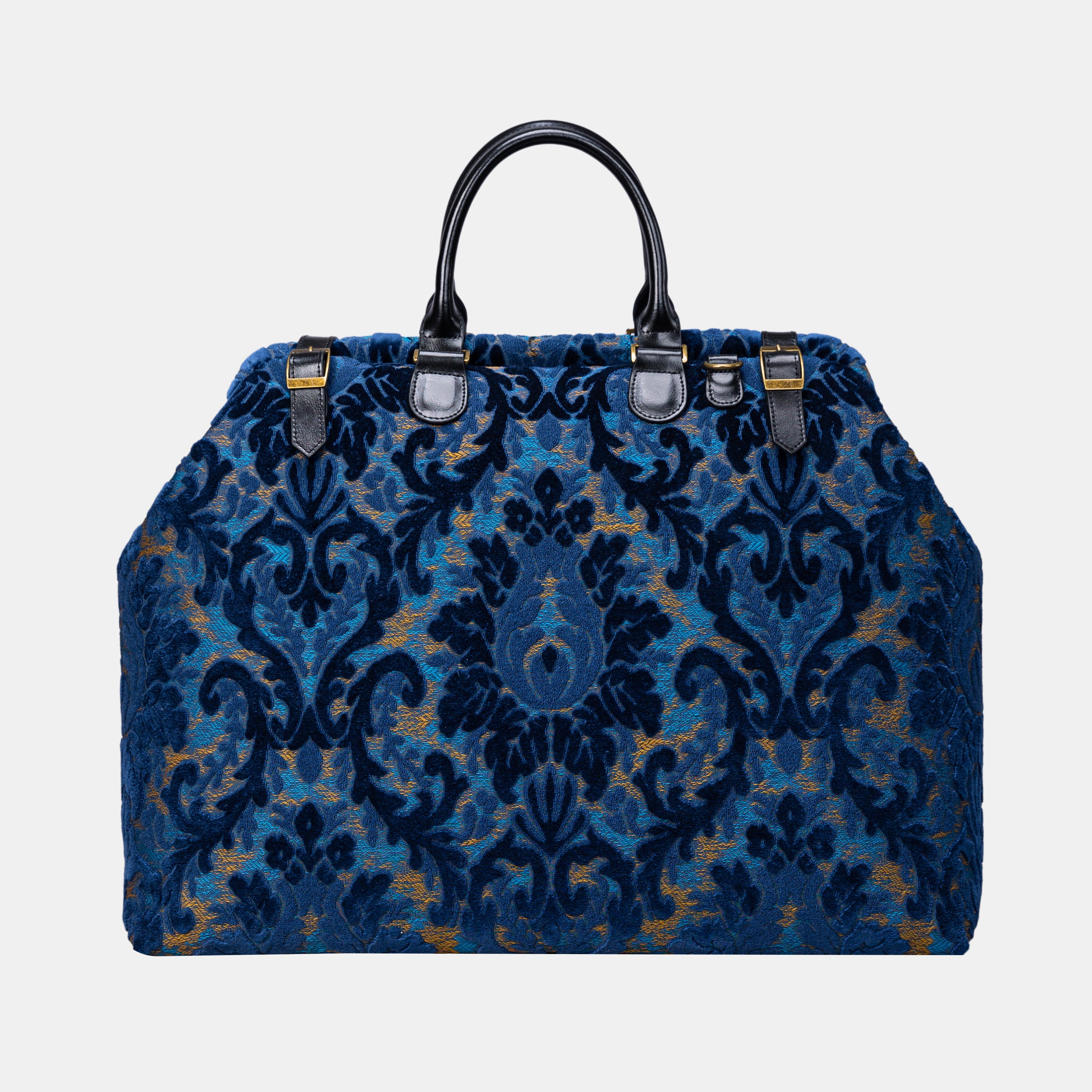 Burnout Velvet Navy Men's Carpetbag carpet bag MCW Handmade-1