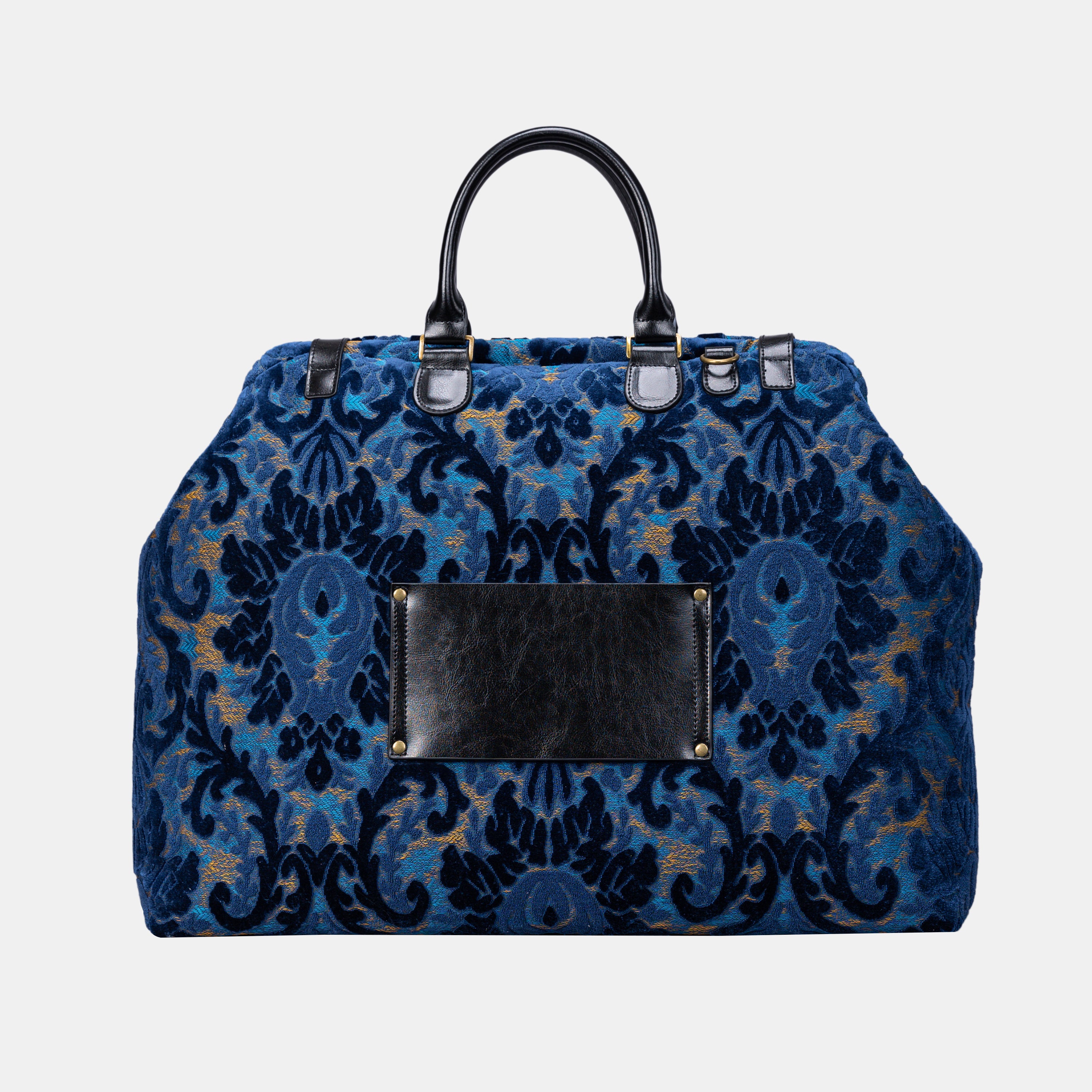 Burnout Velvet Navy Men's Carpetbag carpet bag MCW Handmade-3