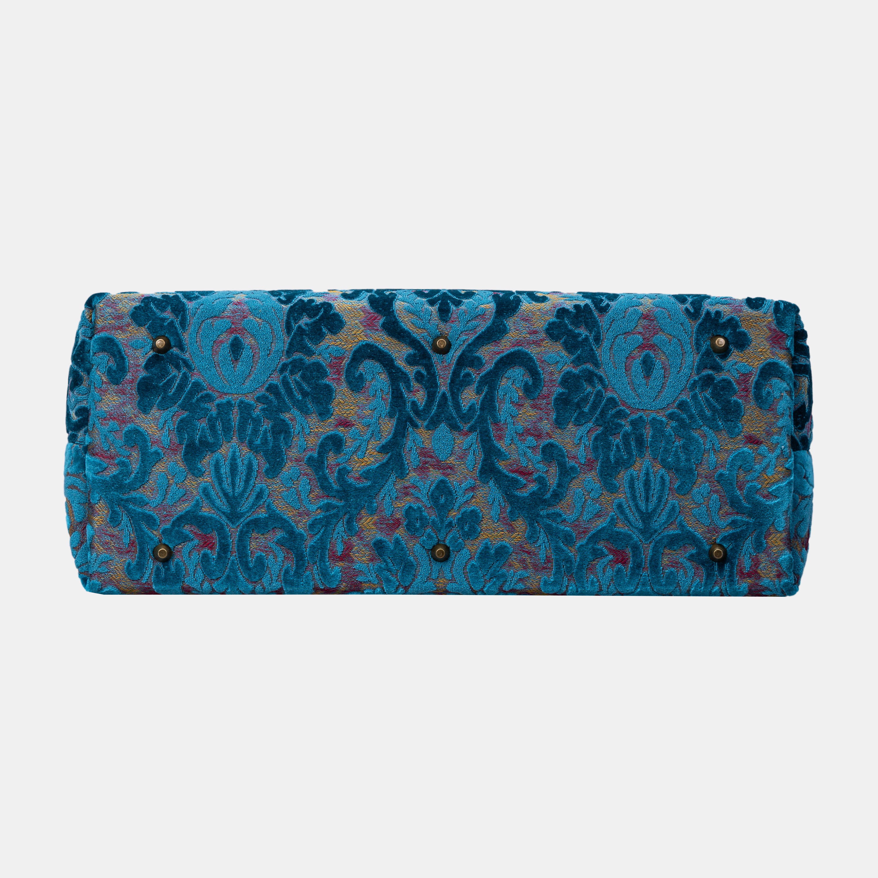 Burnout Velvet Aqua Blue Men's Carpetbag carpet bag MCW Handmade-4