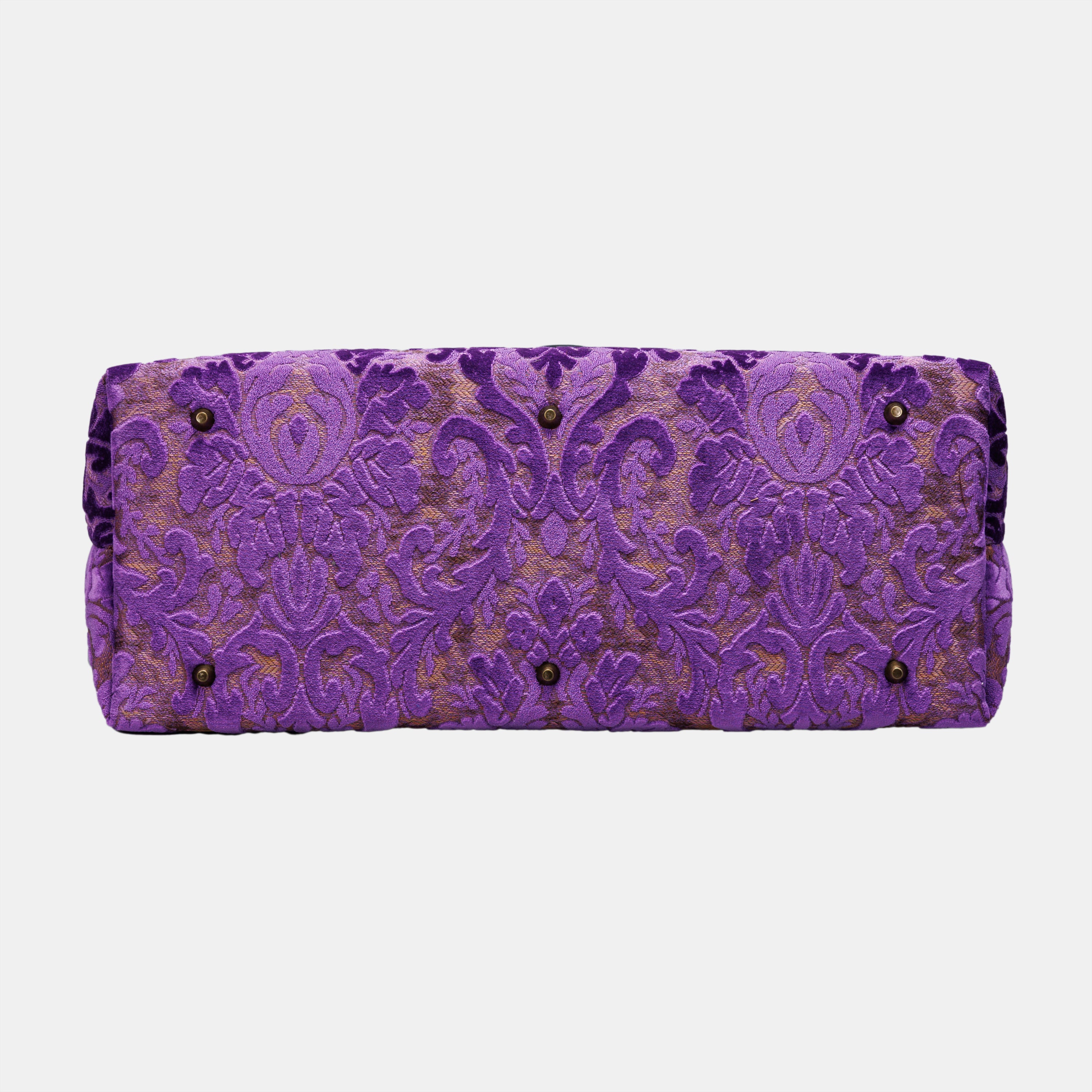 Burnout Velvet Purple Men's Carpetbag carpet bag MCW Handmade-6