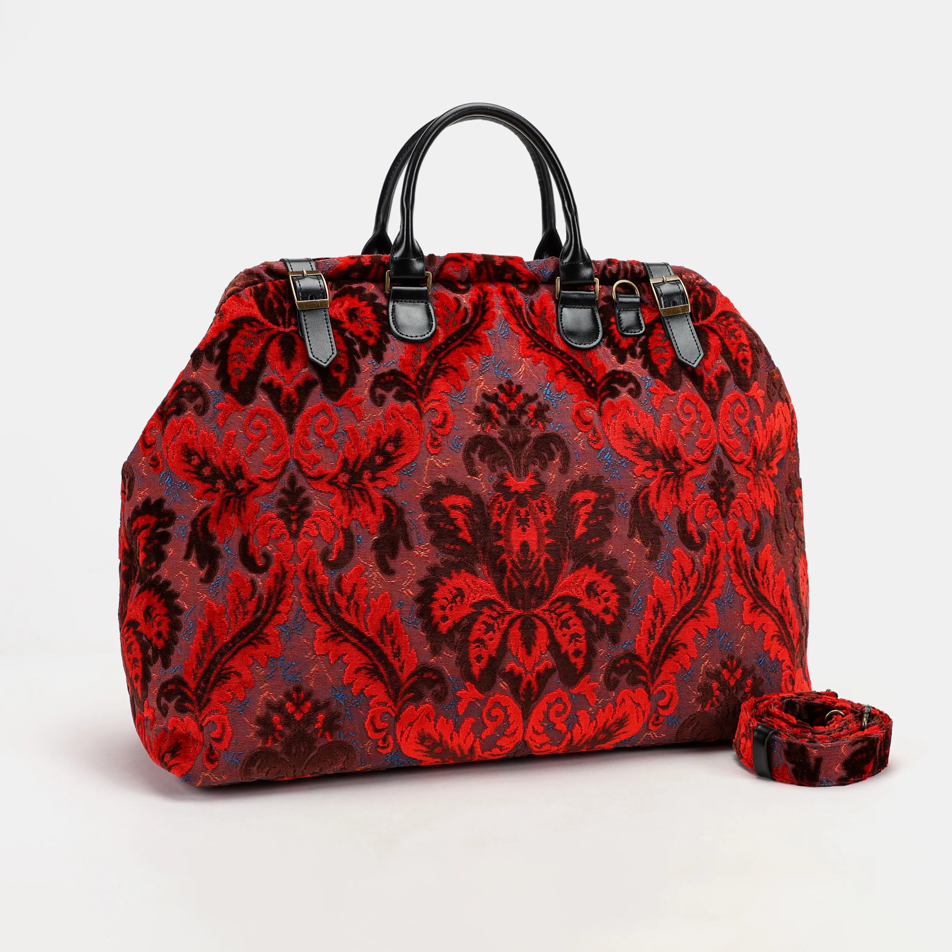 Burnout Velvet Revival Scarlet Men's Carpetbag Carpetbag of America main