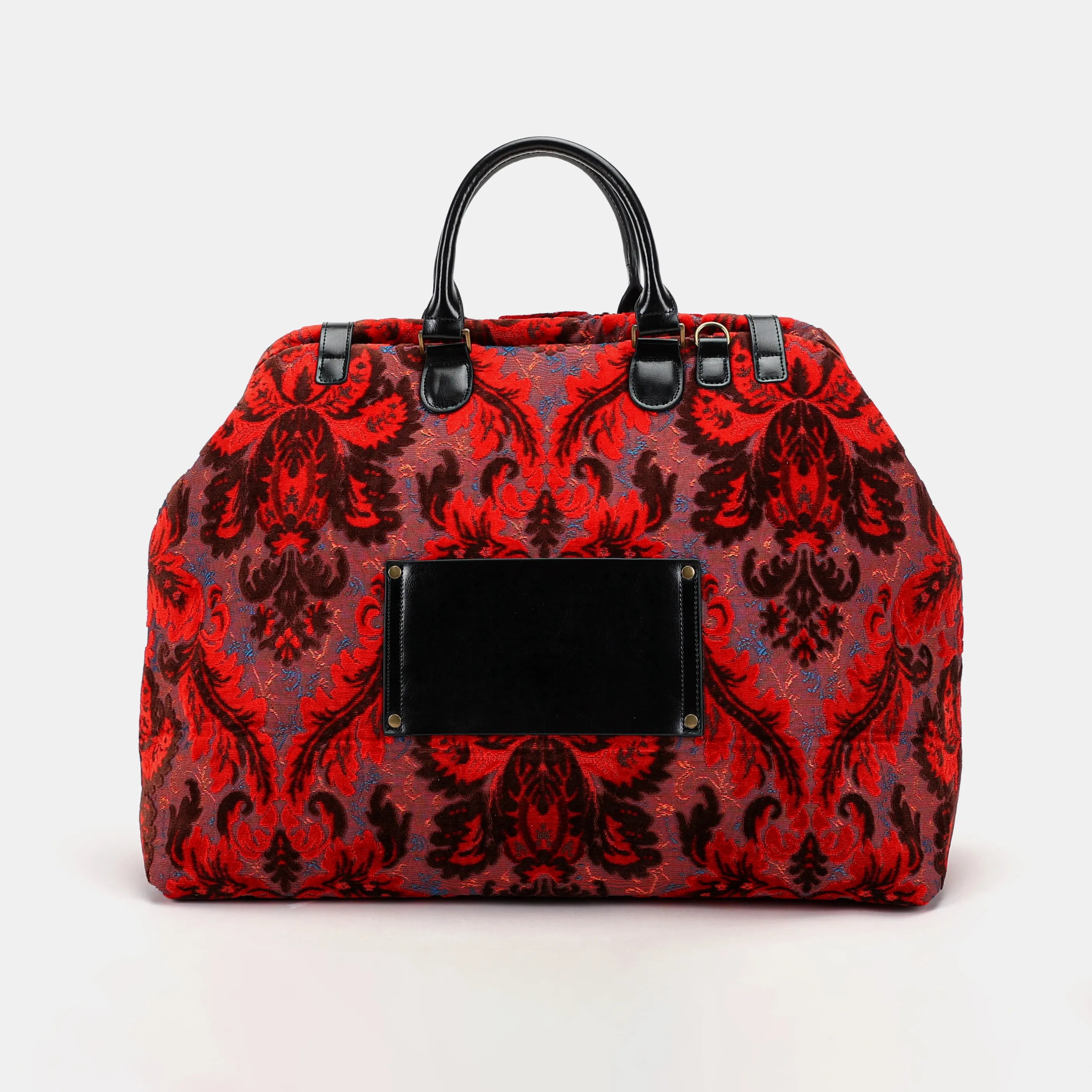 Burnout Velvet Revival Scarlet Men's Carpetbag Carpetbag of America back