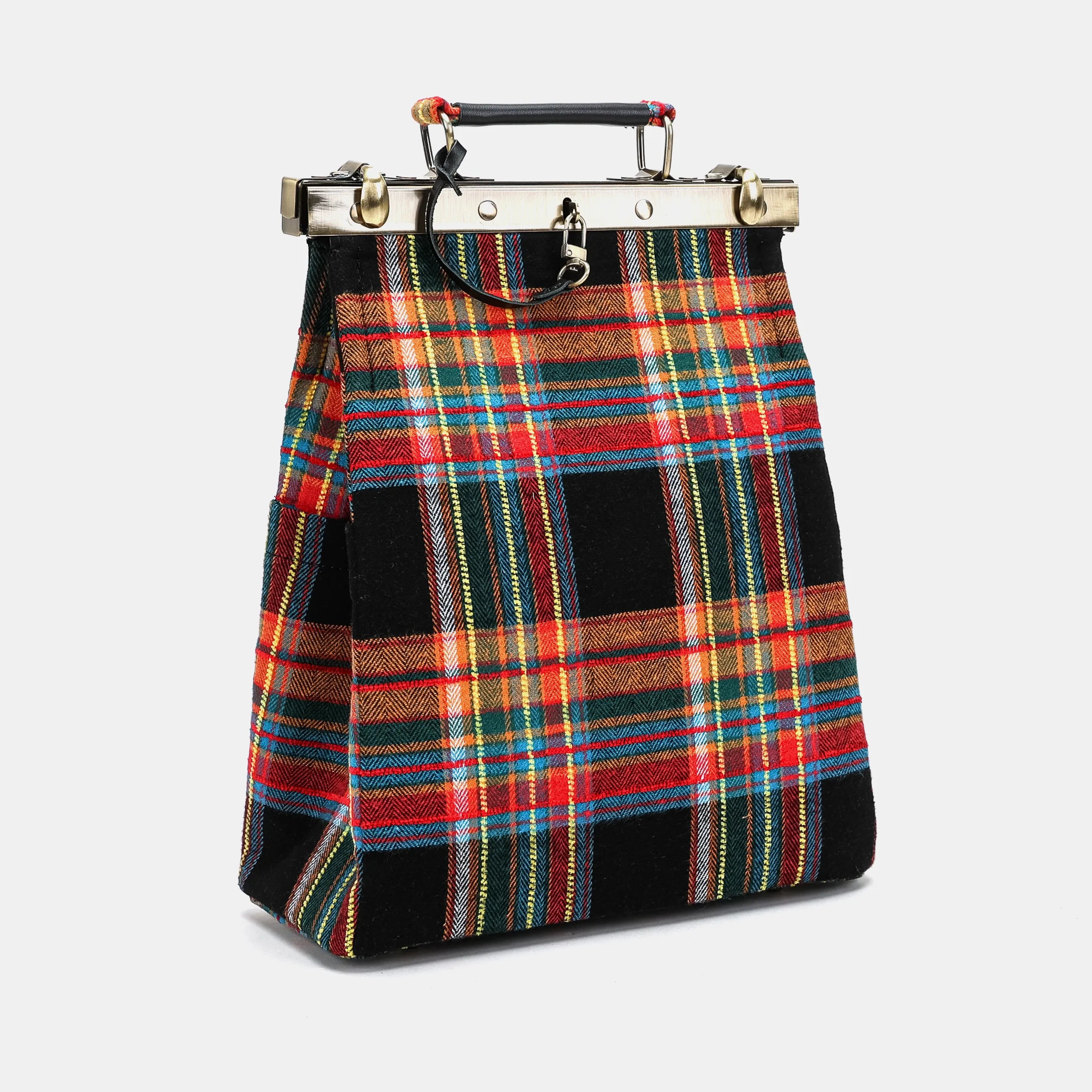 Tartan Stewart Black Helena Carpet Gladstone Backpack of America side