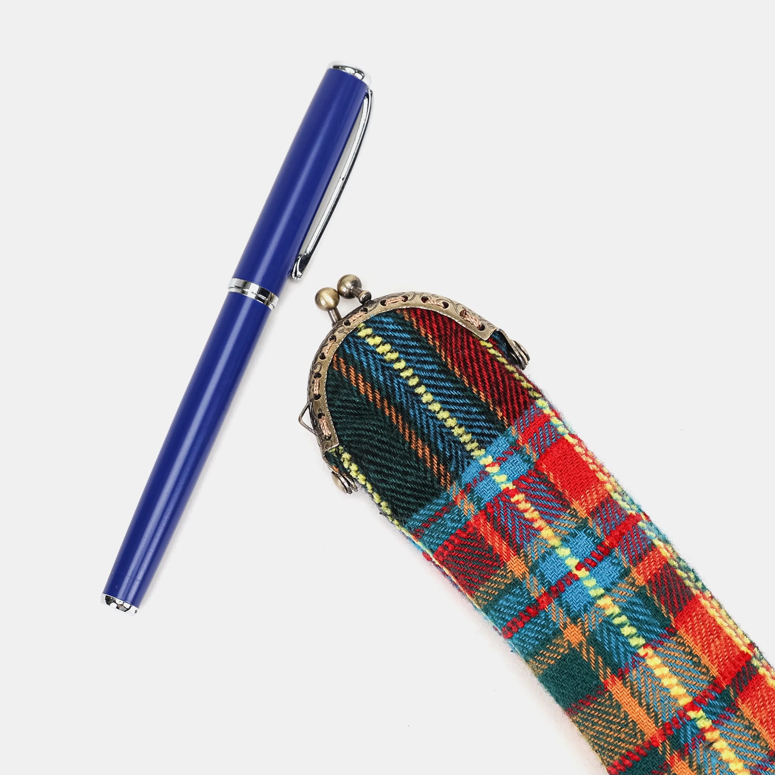 Tartan Stewart Black Solo Pen Case Carpetbag of America with pen
