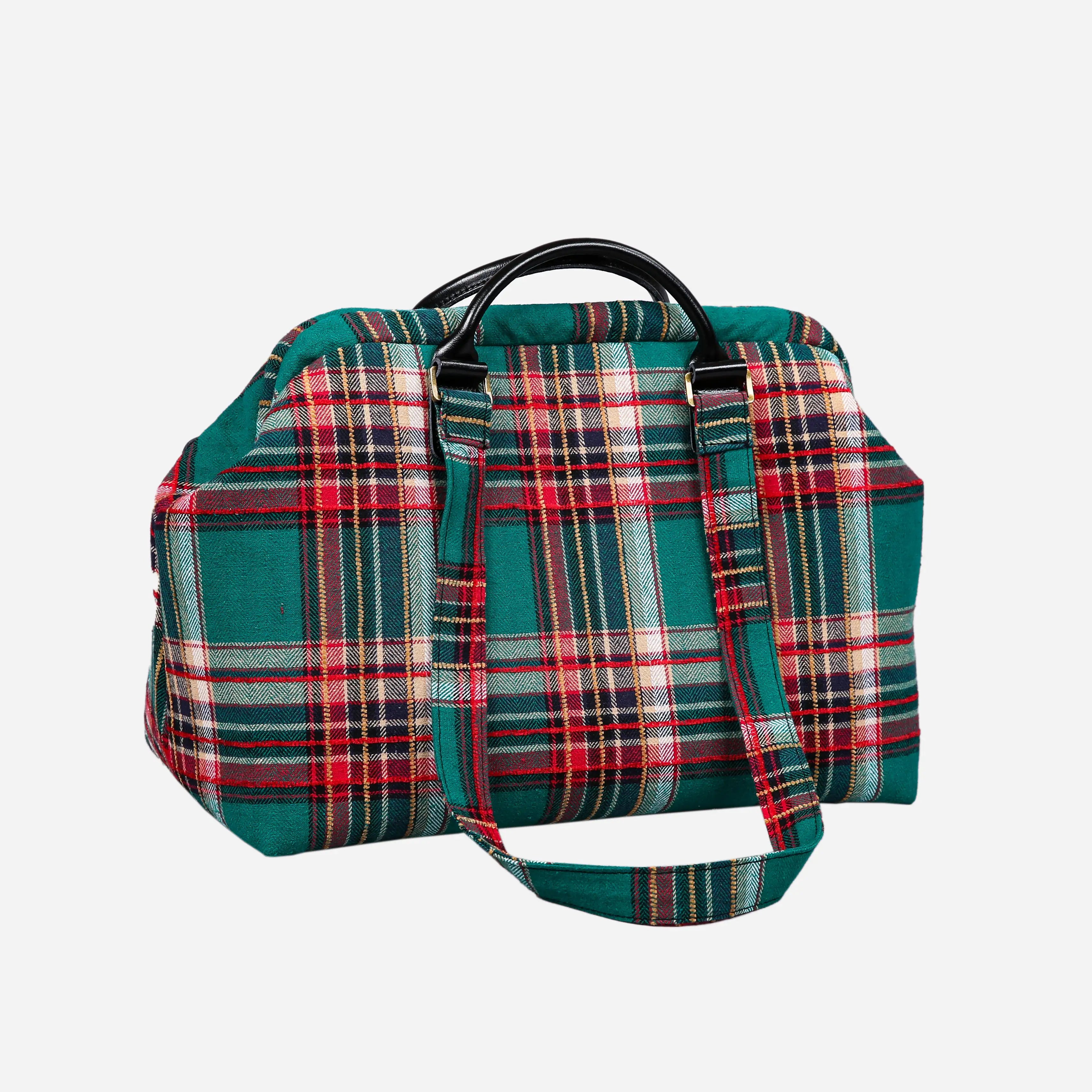 Tartan Stewart Green Knitting Project Bag of America-Front side