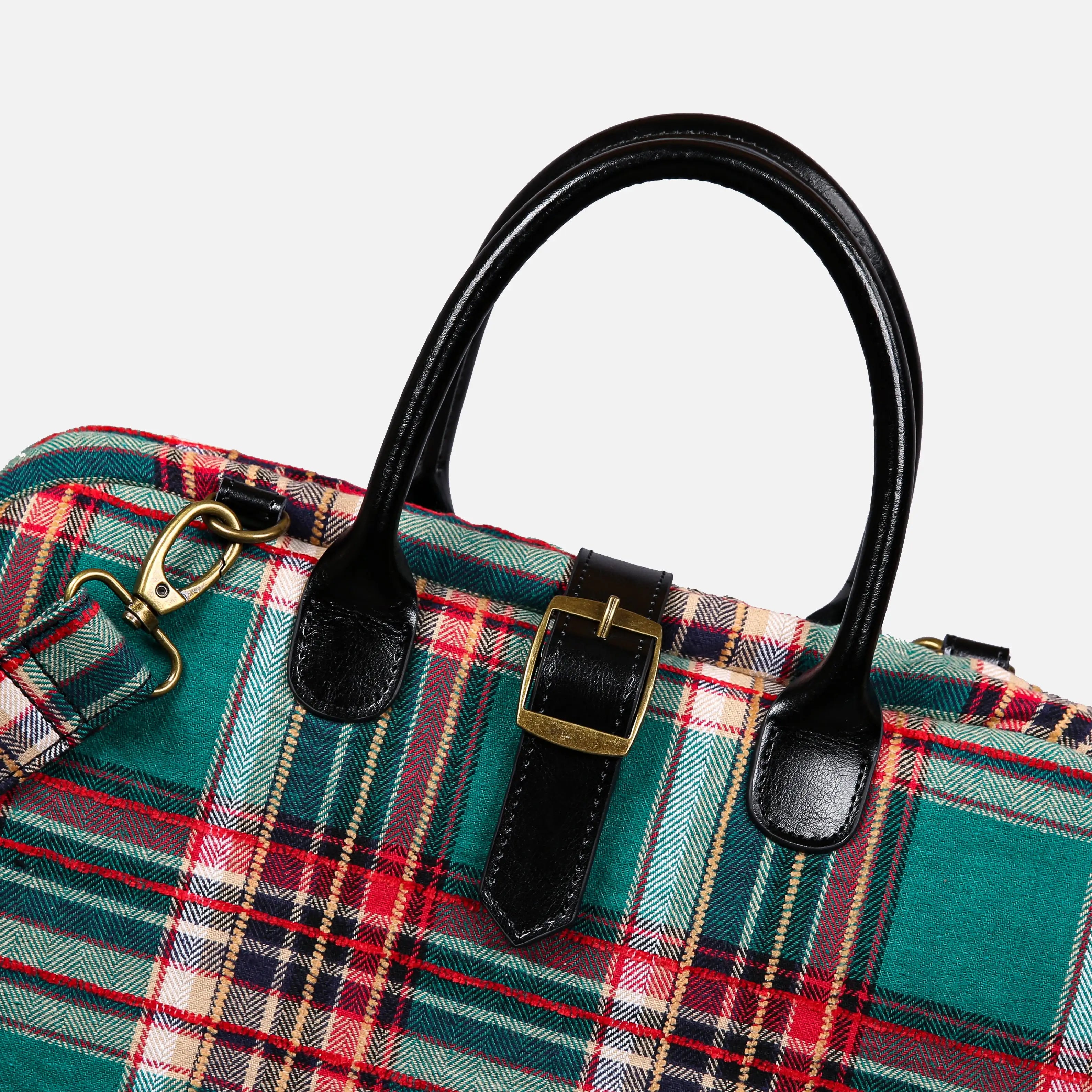 Tartan Stewart Green Mary Poppins Weekender Carpetbag of America buckle
