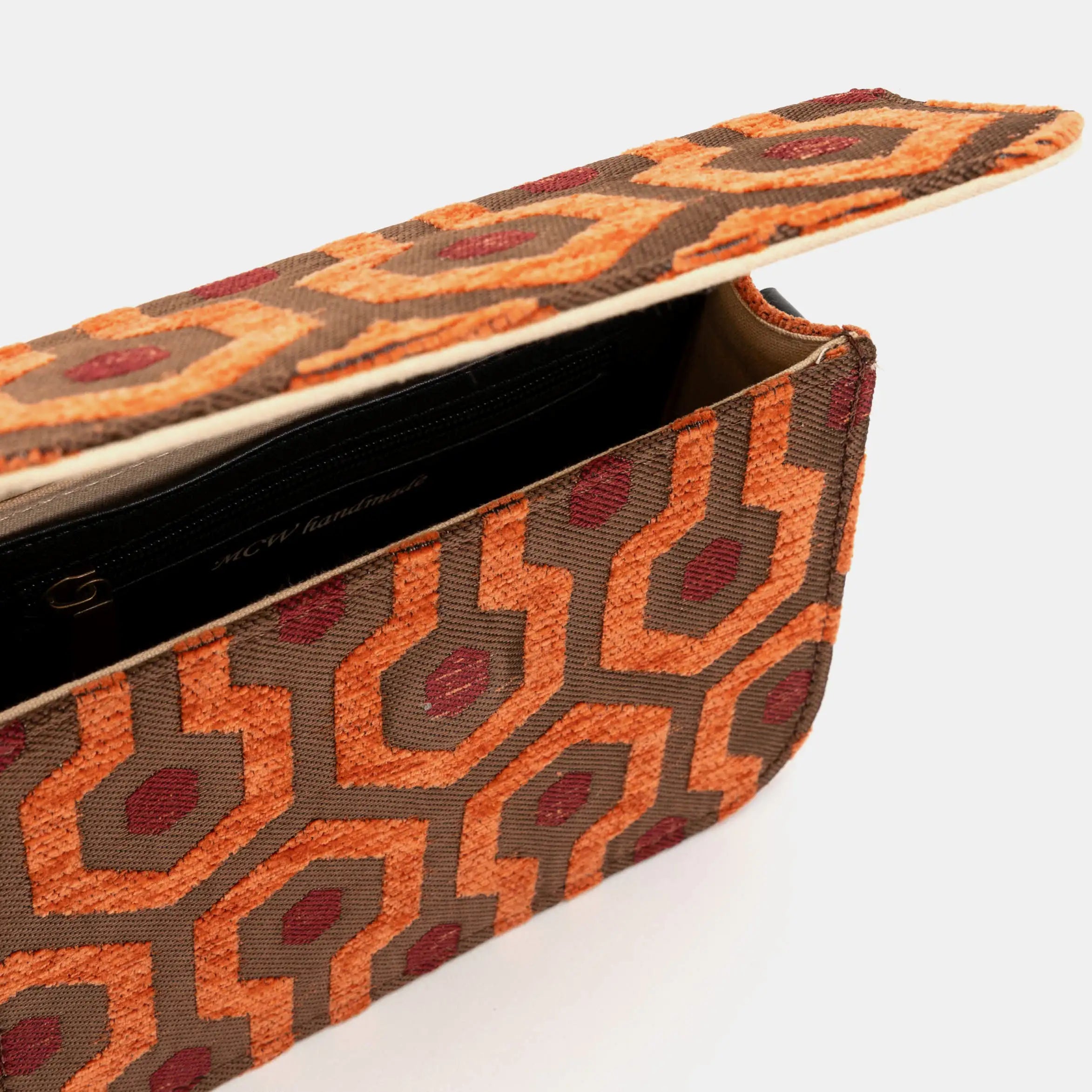"The Shining" Overlook Hotel Flap Crossbody Bag Carpetbag of America display