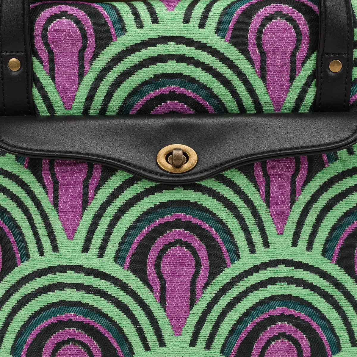 The Shining Room 237 Vintage Carpet Diaper Bag Carpetbag of America closure