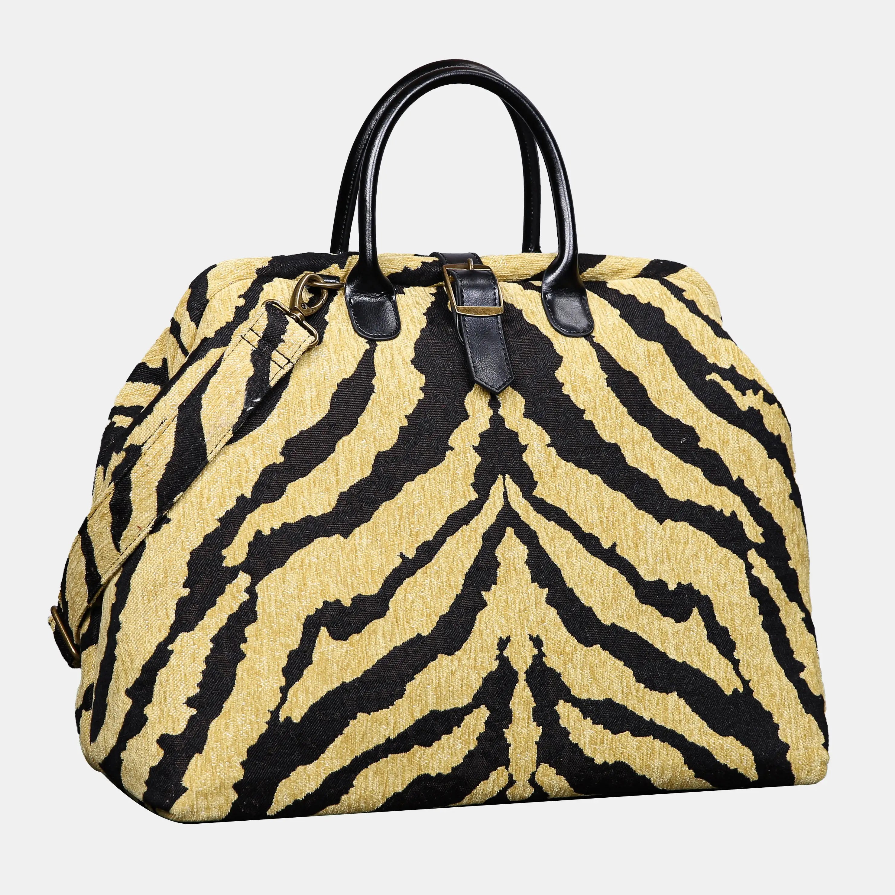 Tiger Stripe Mary Poppins Weekender Carpetbag of America front