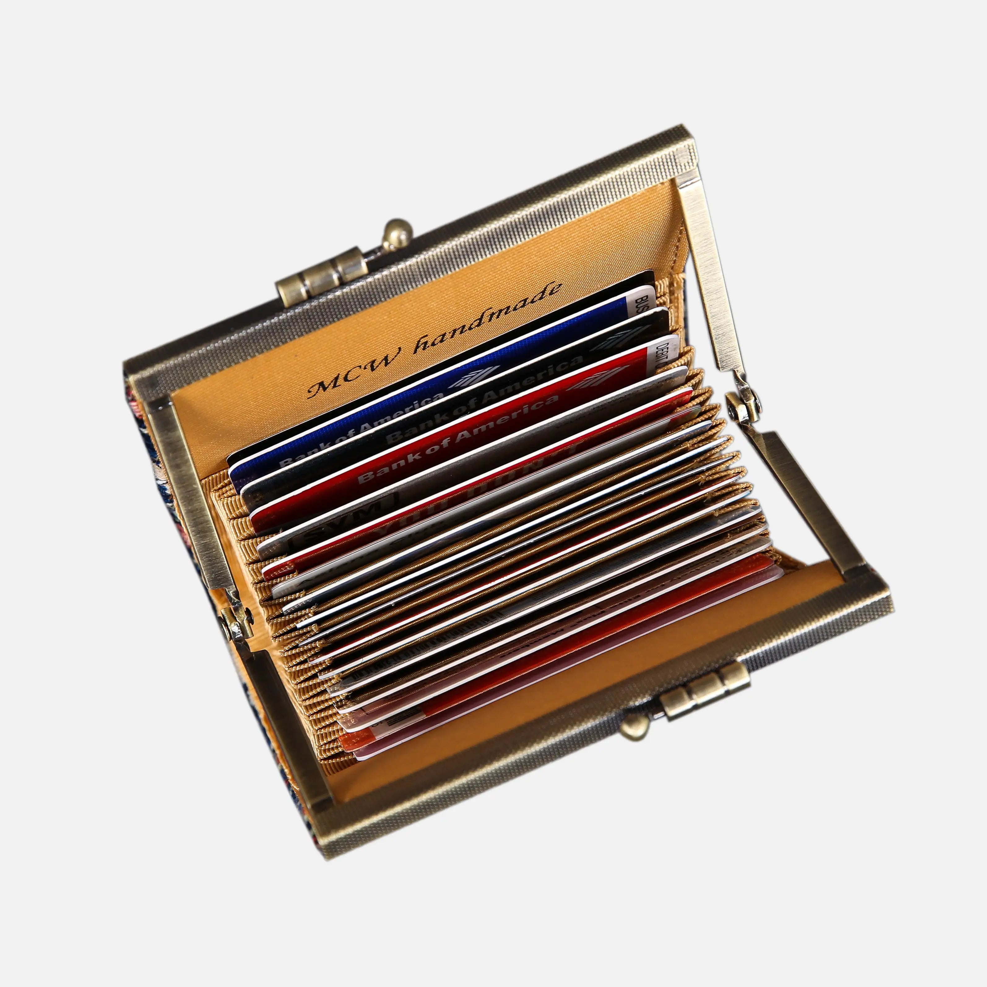 Traditional Blue Card Wallet of America 17 slots in use