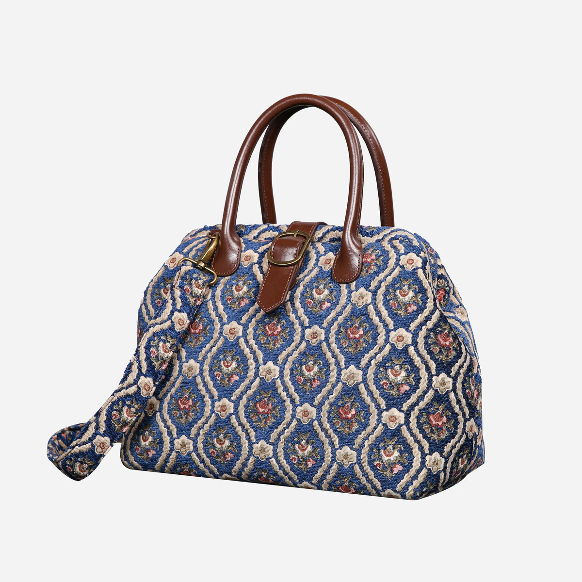Traditional Blue Carpet Handbag Purse carpet bag MCW Handmade front