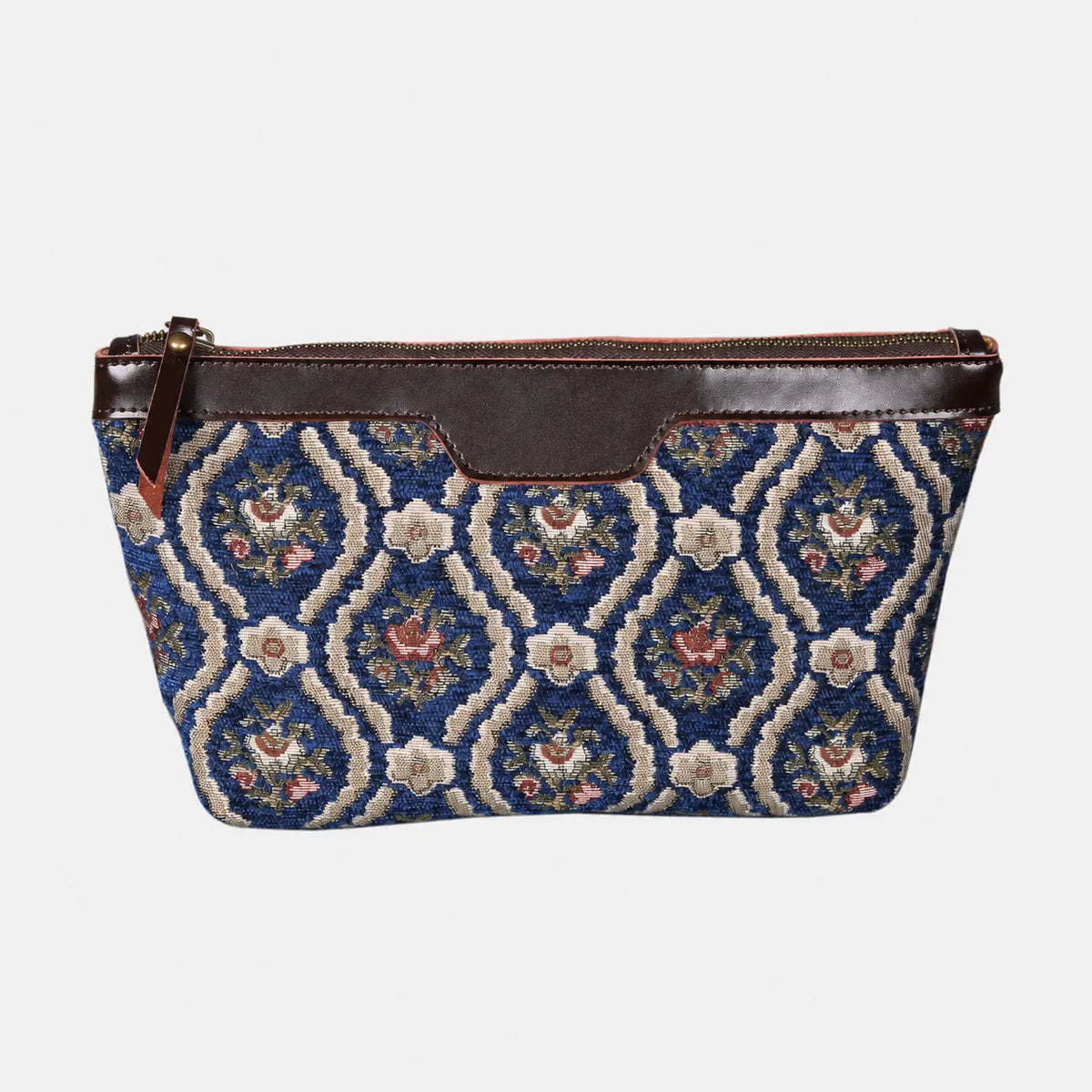 Traditional Blue Carpet Makeup Bag carpet bag MCW Handmade of America main