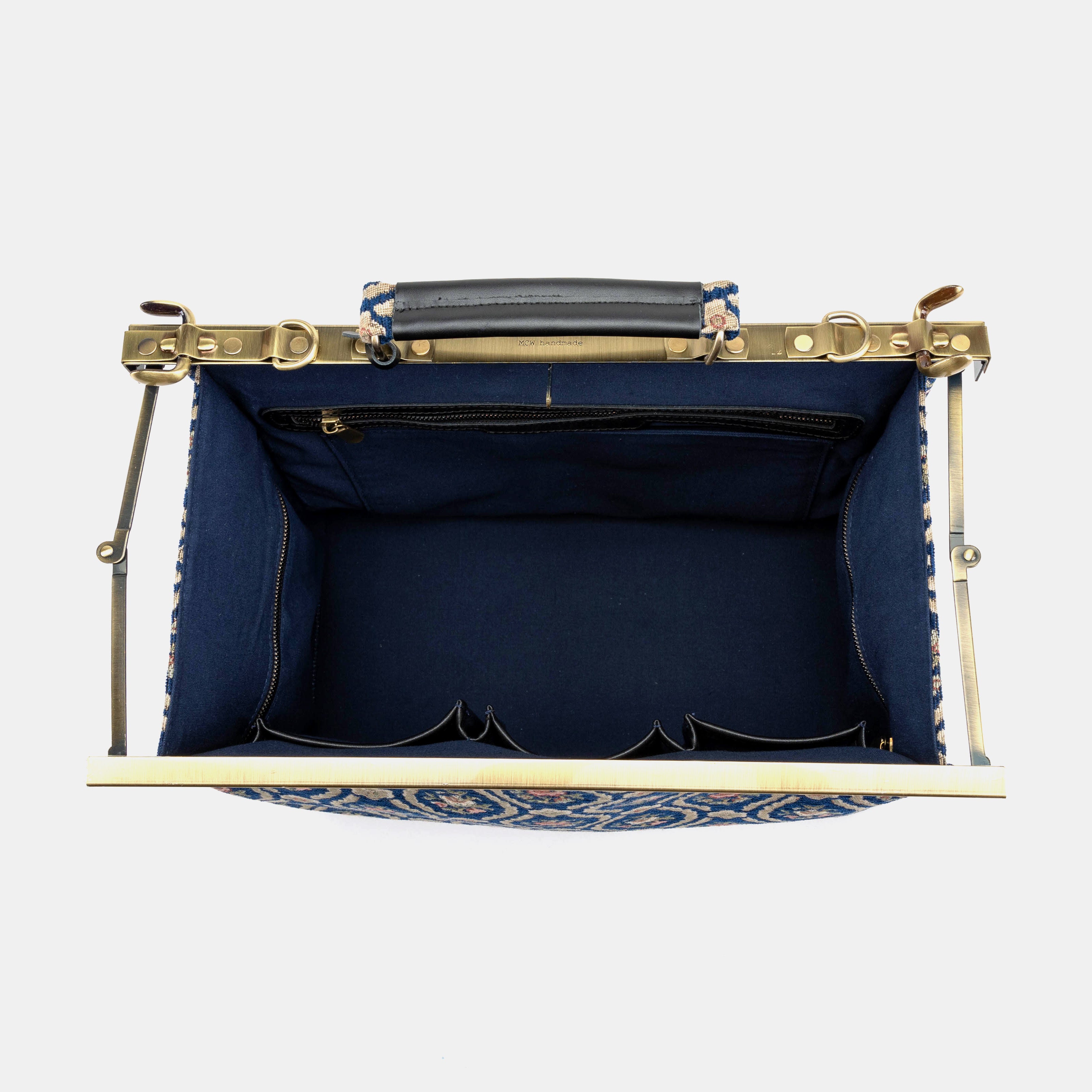 Traditional Blue Celine Carpet Gladstone Bag of America inside