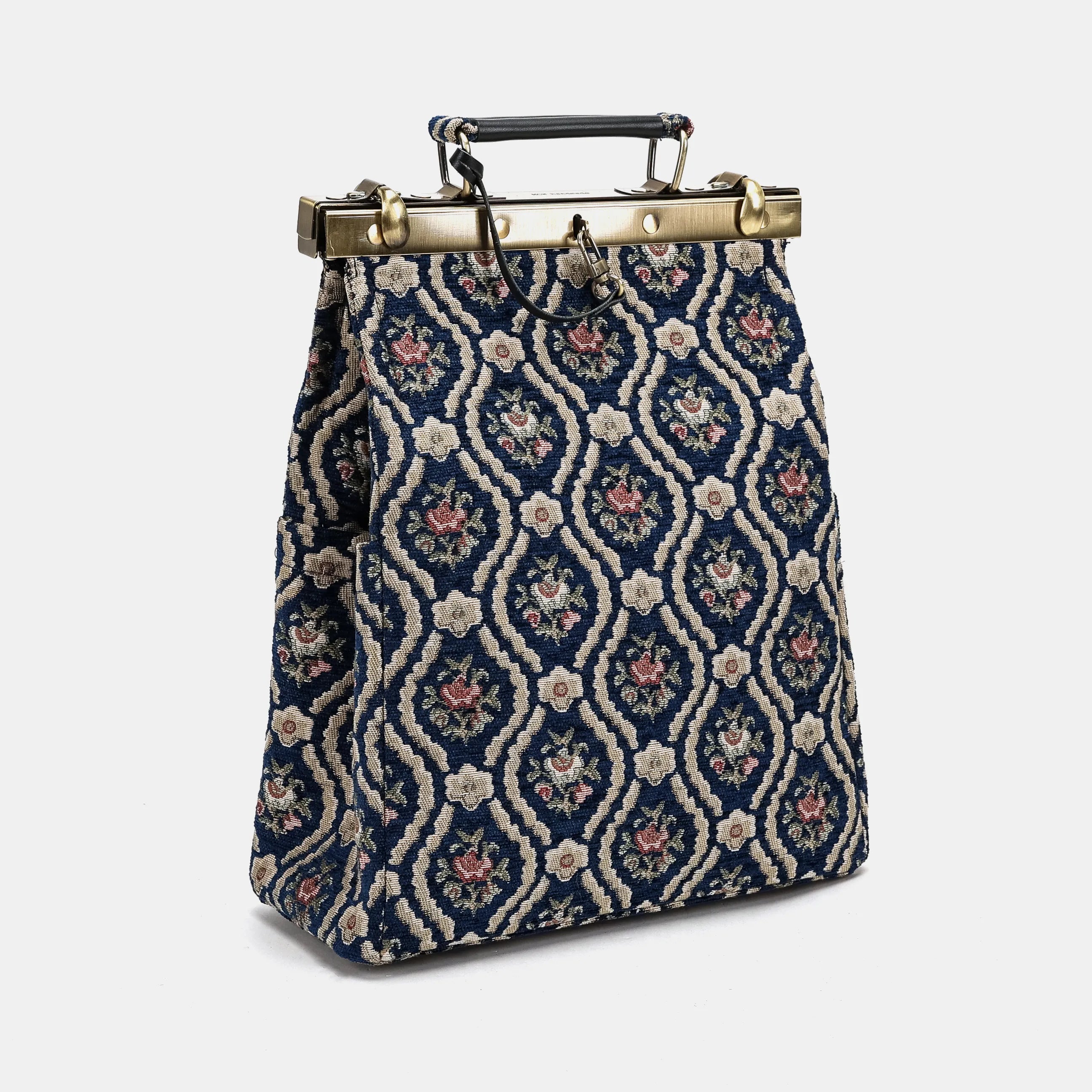 Traditional Blue Helena Carpet Gladstone Backpack of America side