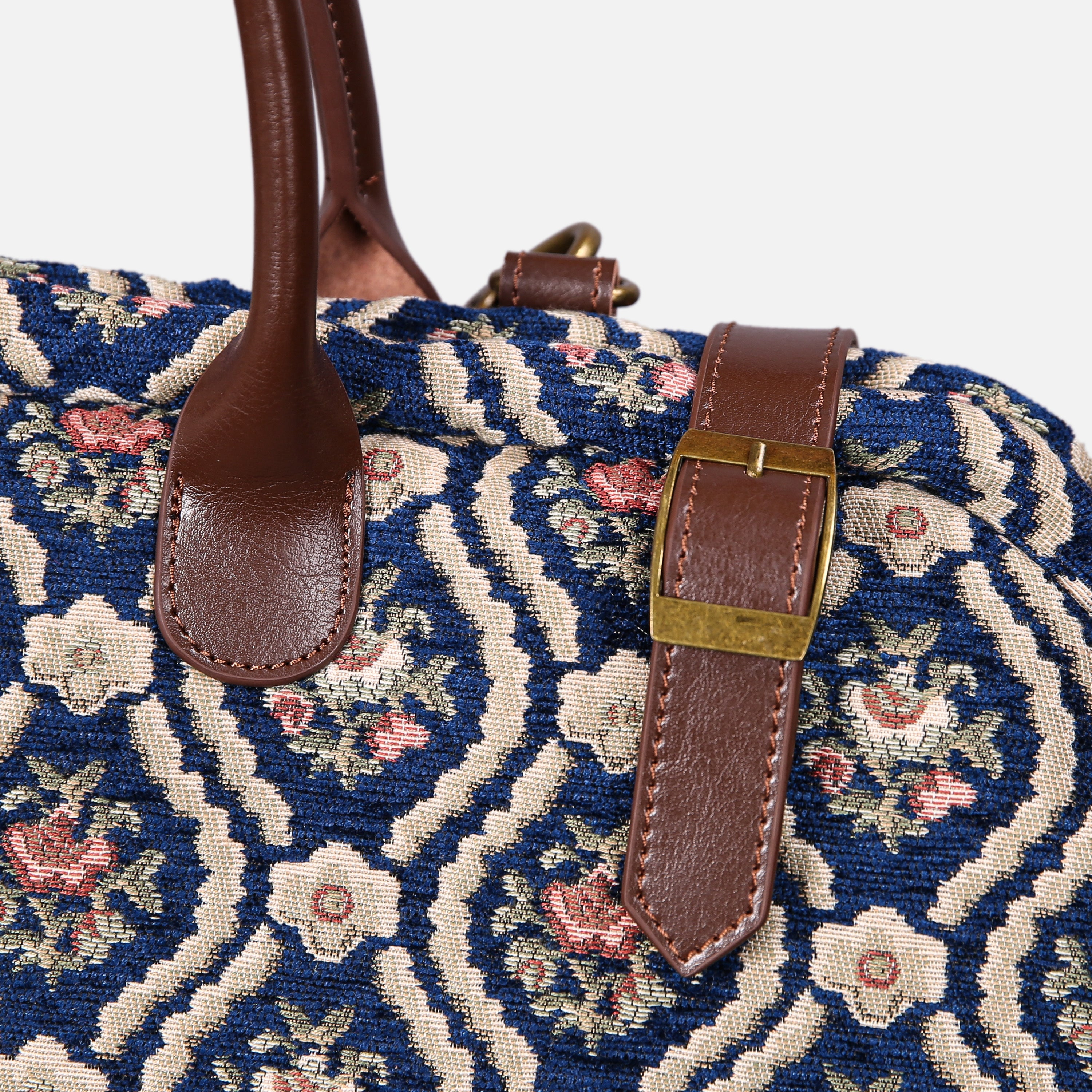 Traditional Blue Large Carpetbag of America details