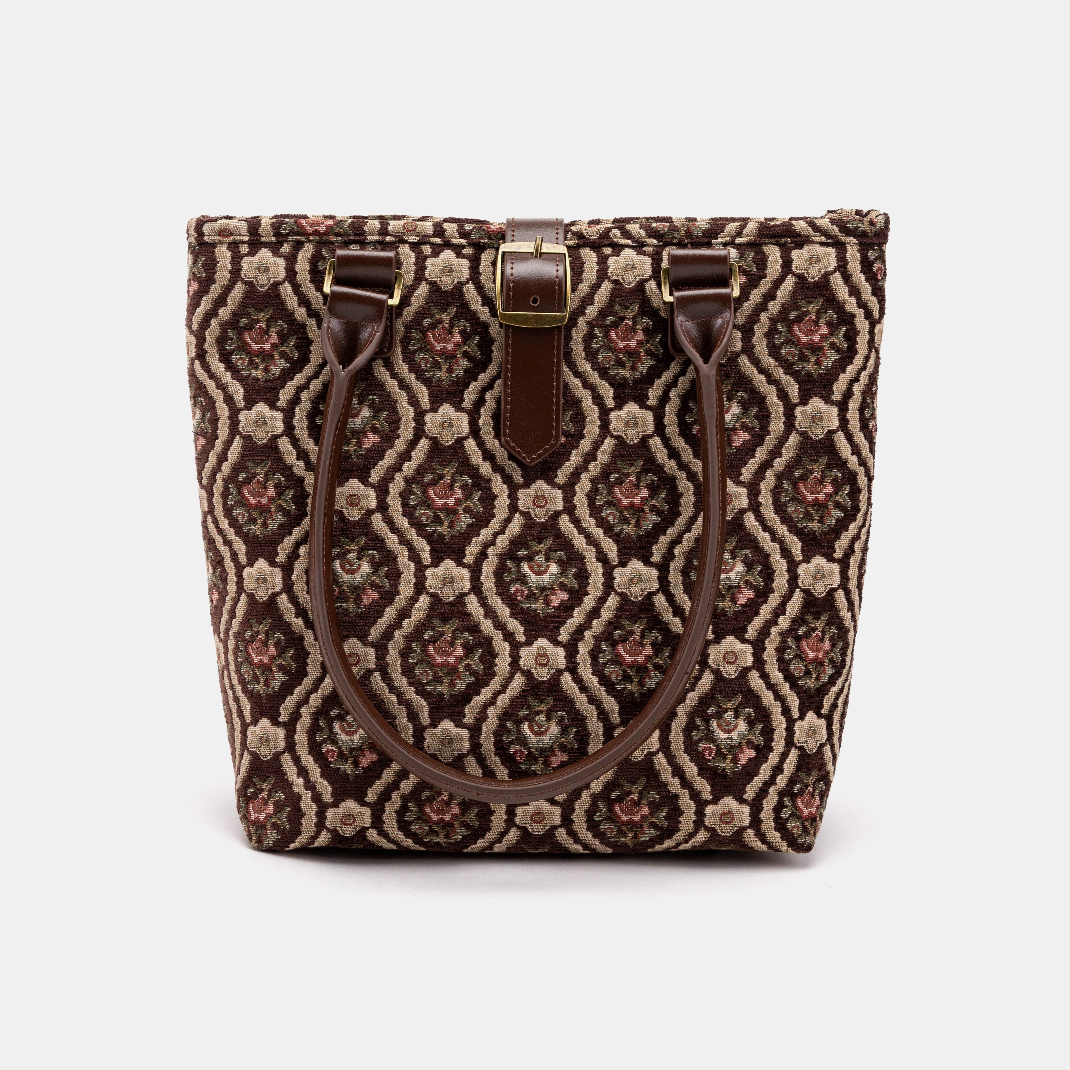 Traditional Brown Everyday Tote Bag of America with shoulder strap