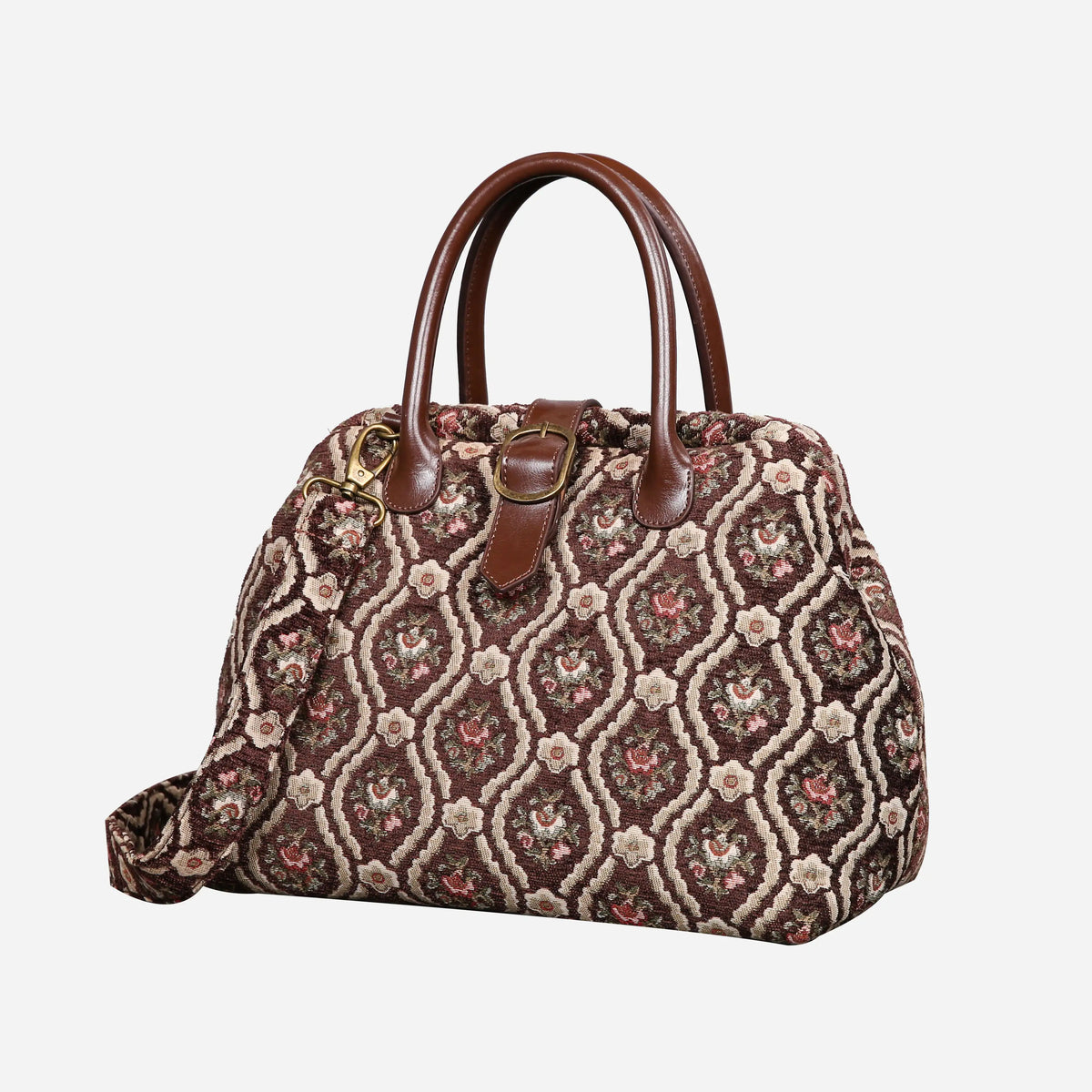 Traditional Coffee Carpet Handbag Purse carpet bag MCW Handmade of America front