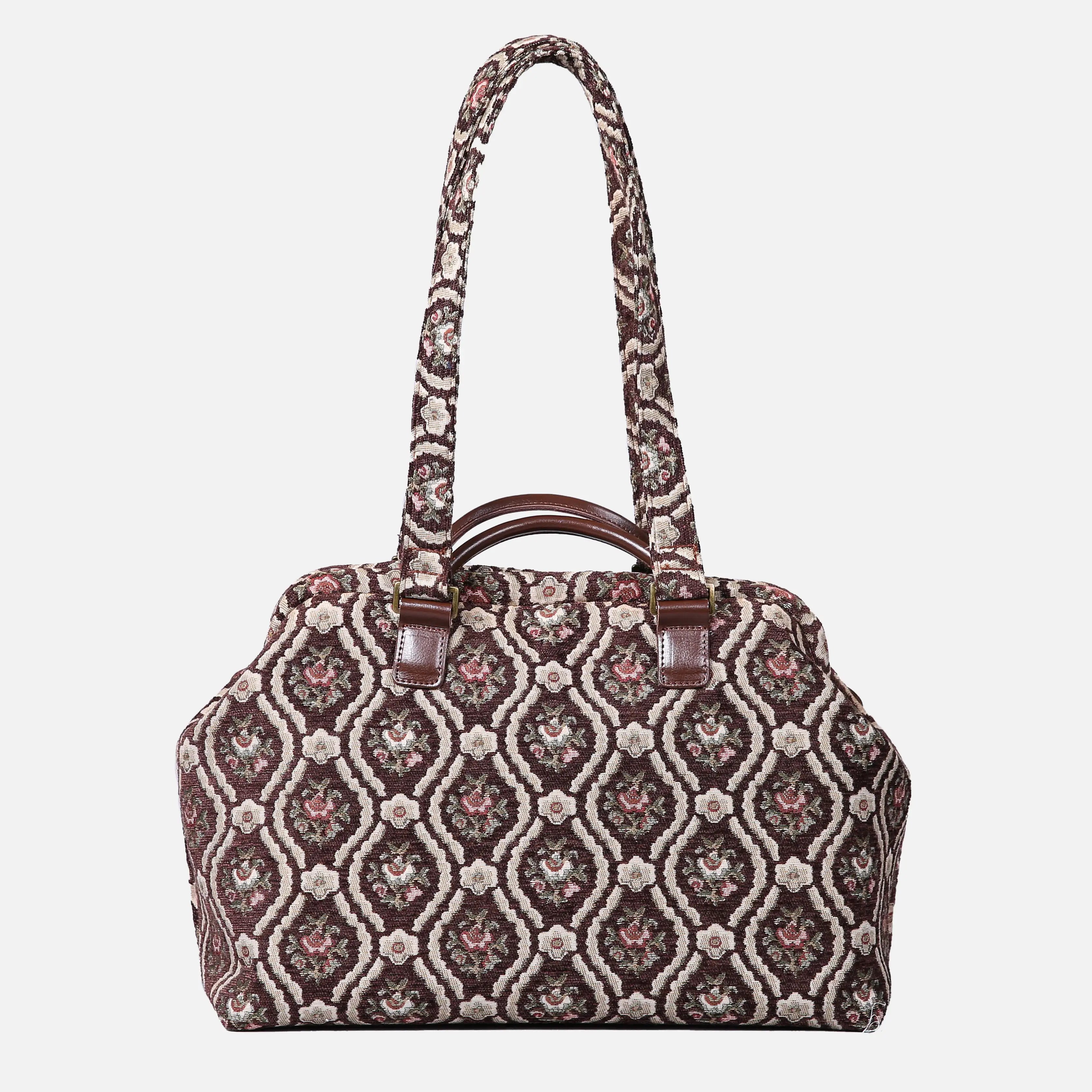 Traditional Coffee Knitting Project Bag of America-with shoulder strap