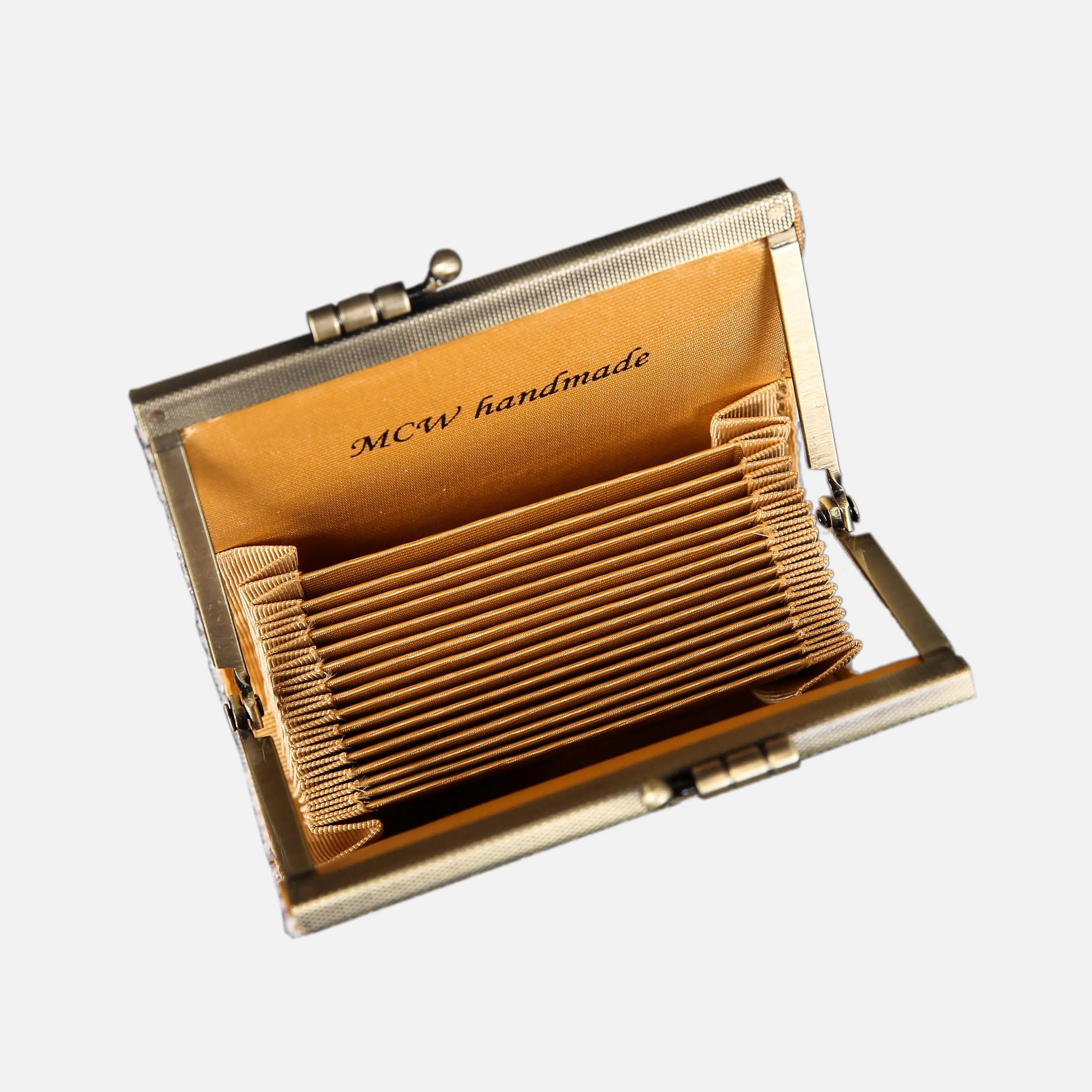 Traditional Cream Card Wallet of America 17 slots inside