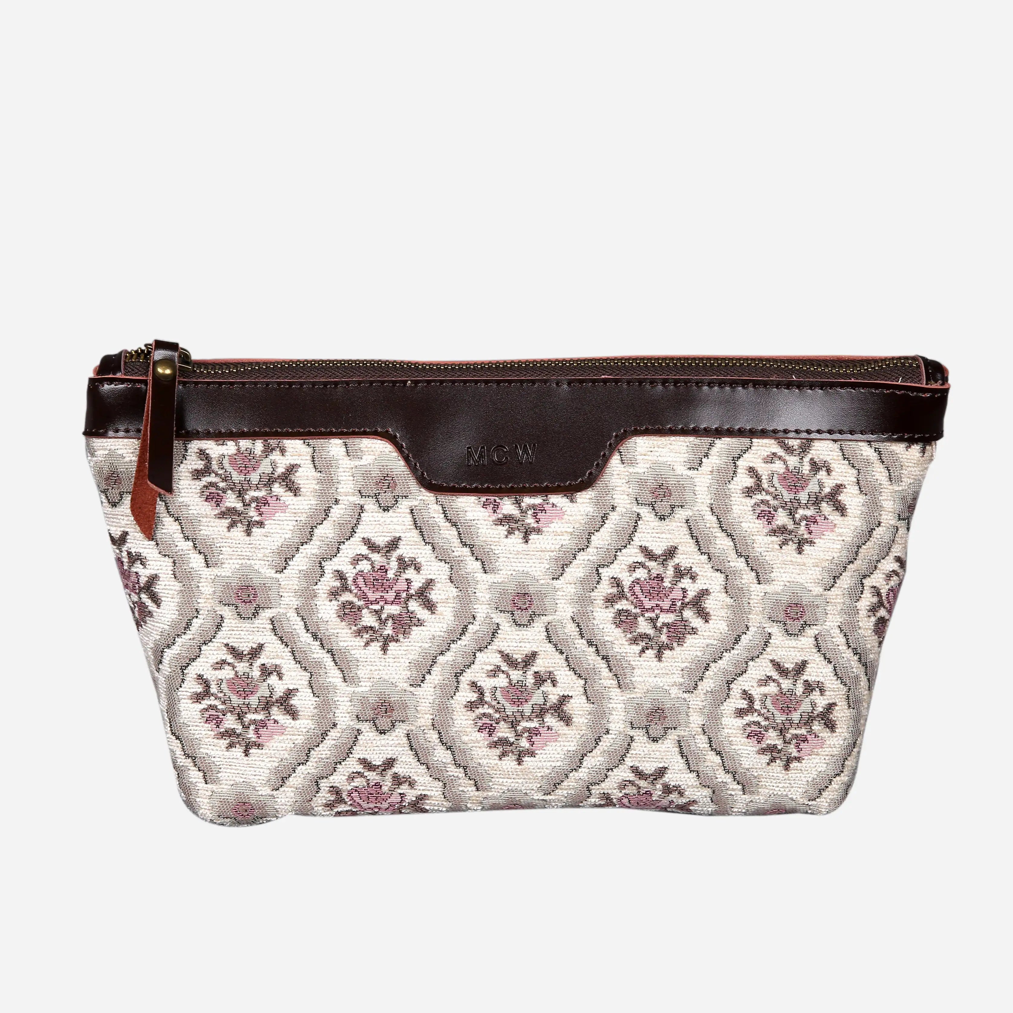 Traditional Cream Carpet Makeup Bag carpet bag MCW Handmade of America main