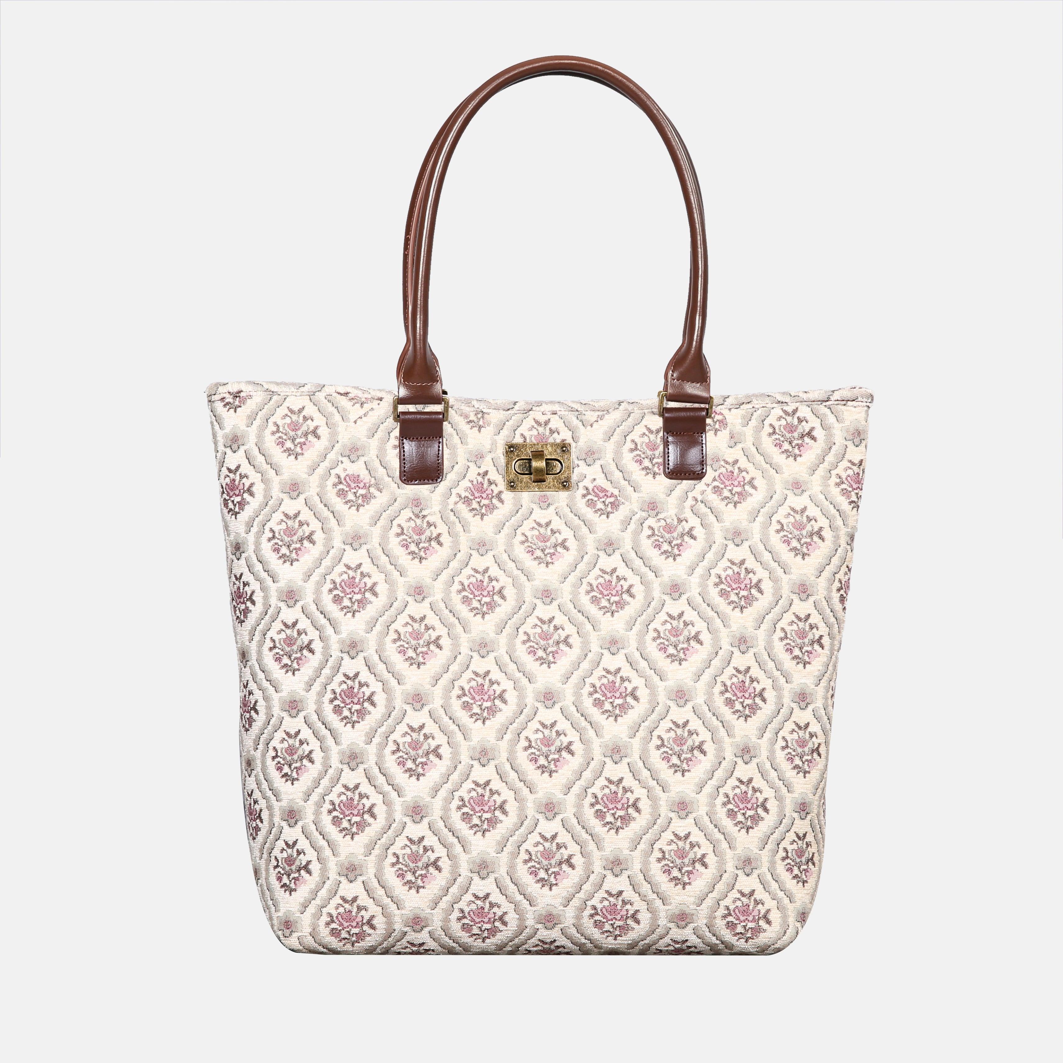 Traditional Cream Carpet Tote Shopper Carpetbag of America main