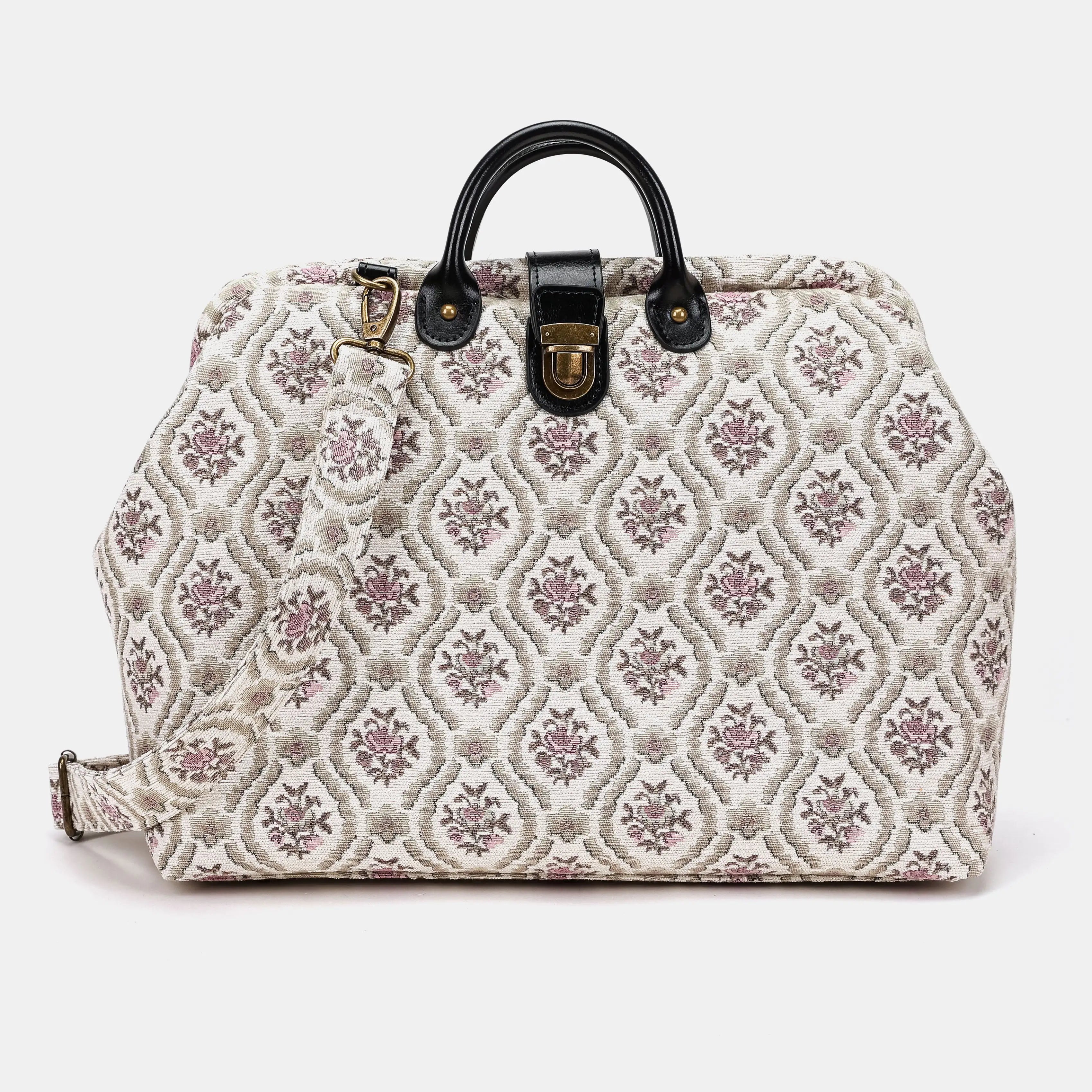 Traditional Cream Laptop Work Bag Carpetbag of America main