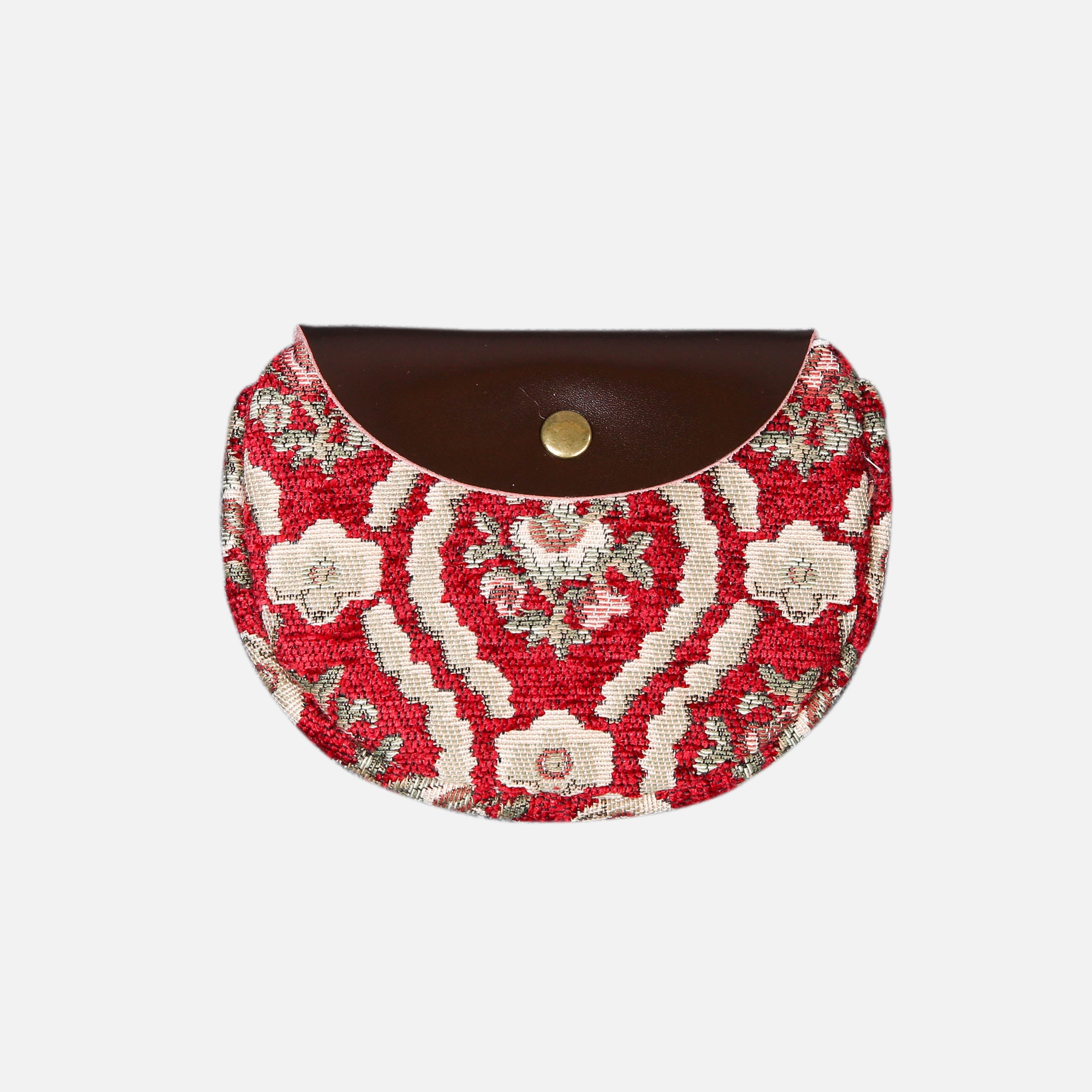 Traditional Pattern Series Rosary Bag Carpetbag of America red front-6
