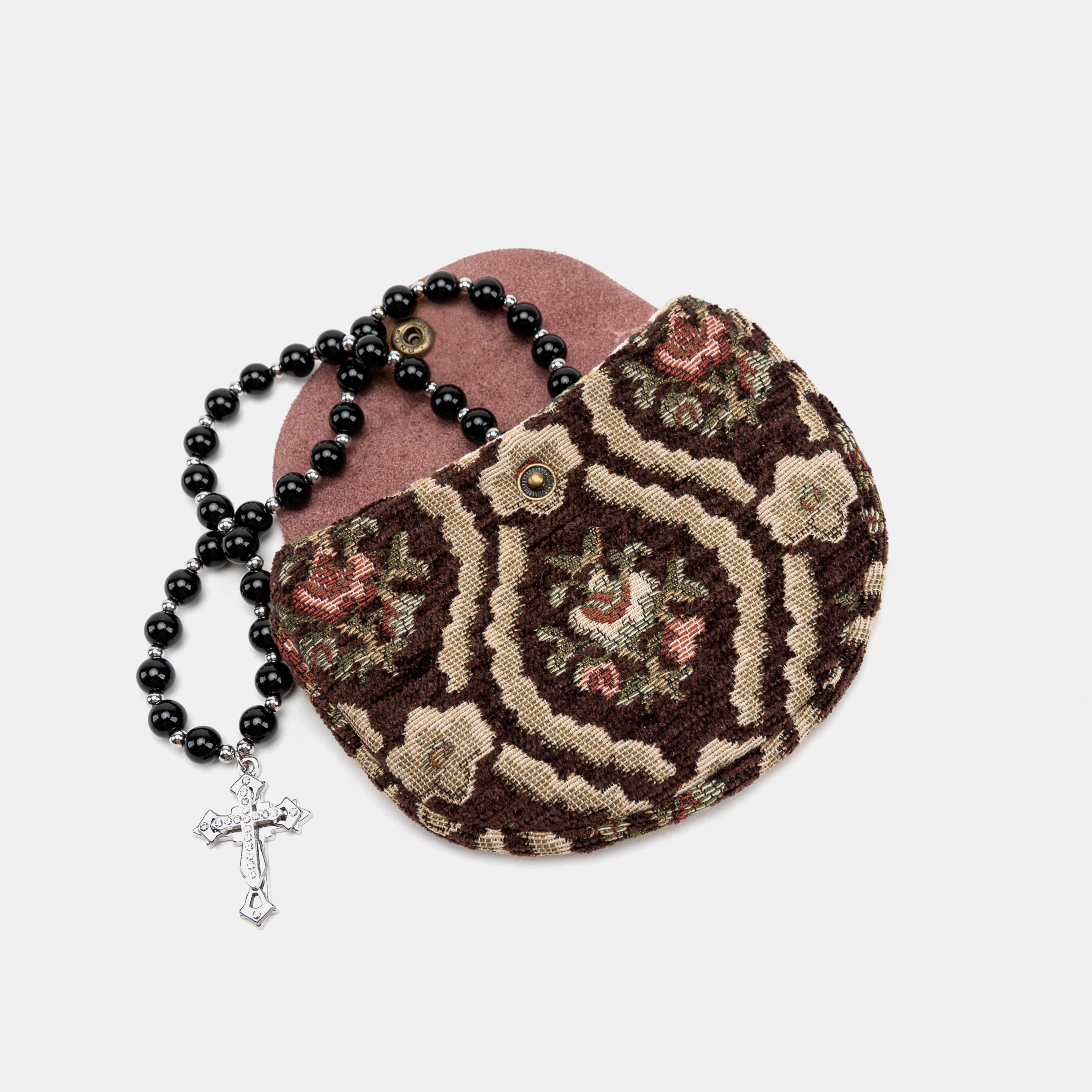 Traditional Pattern Series Rosary Bag Carpetbag of America coffee-1