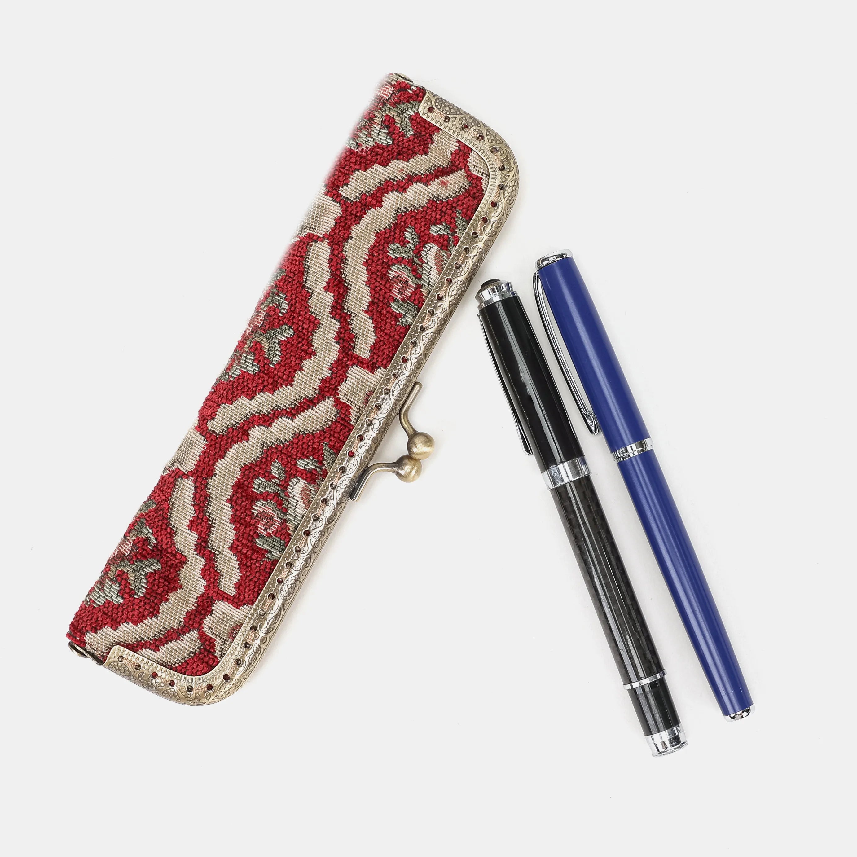 Traditional Red Duo Pen Case Carpetbag of America side