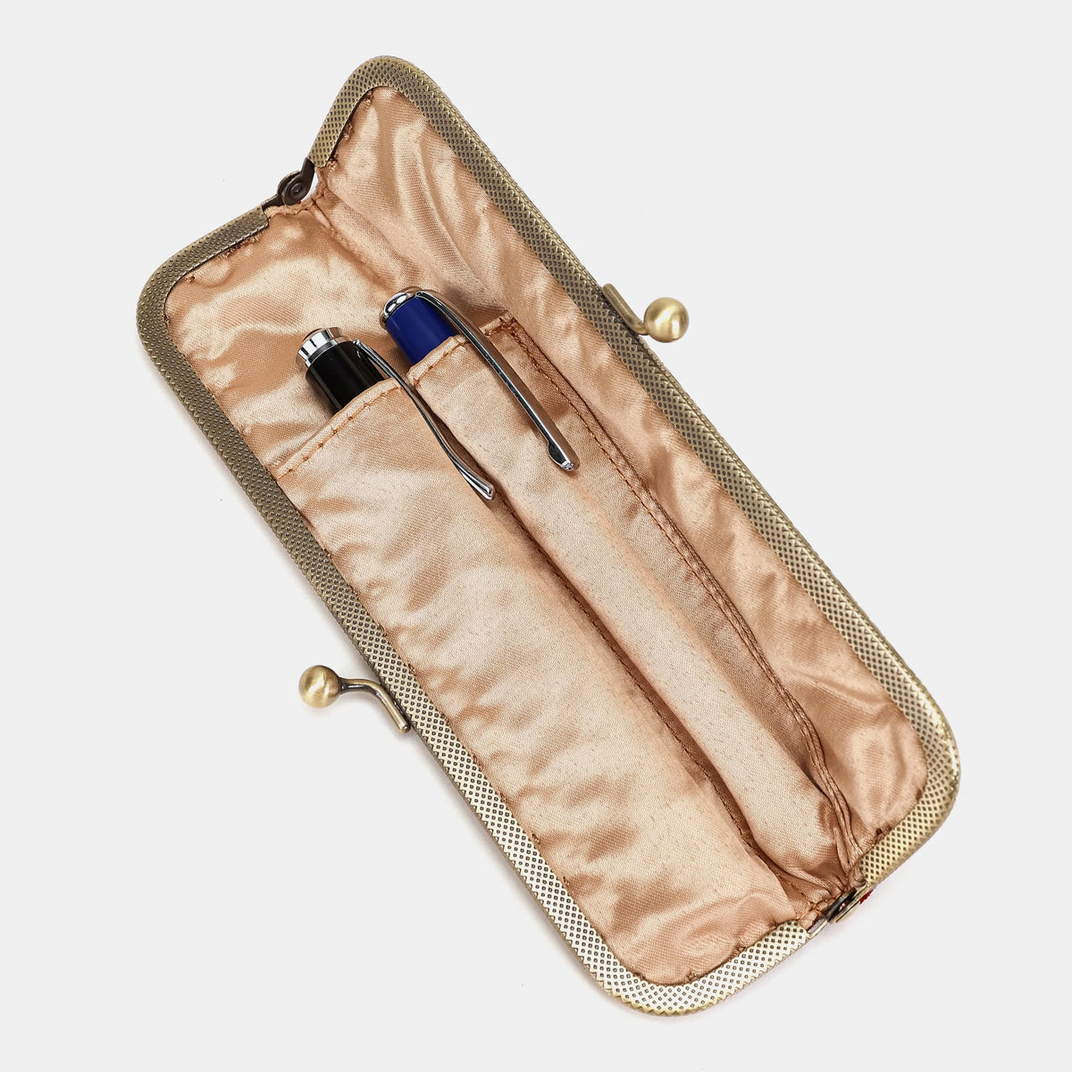 Traditional Red Duo Pen Case Carpetbag of America inside