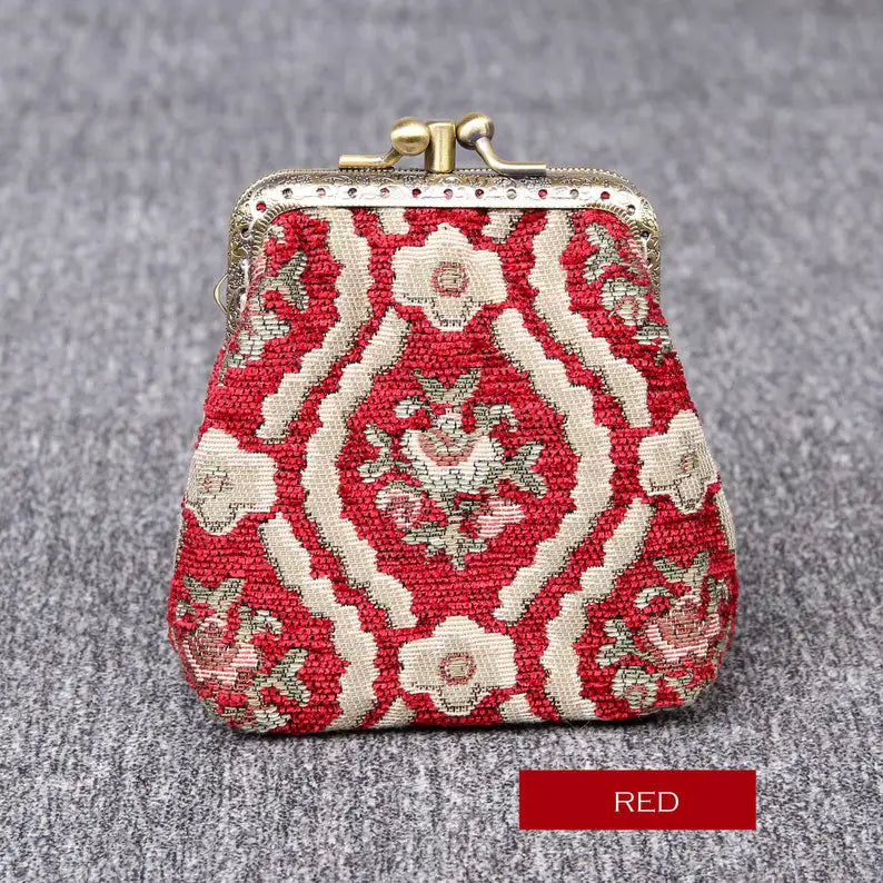 Traditional Series Double Kiss Clasp Coin Purse of America front-9