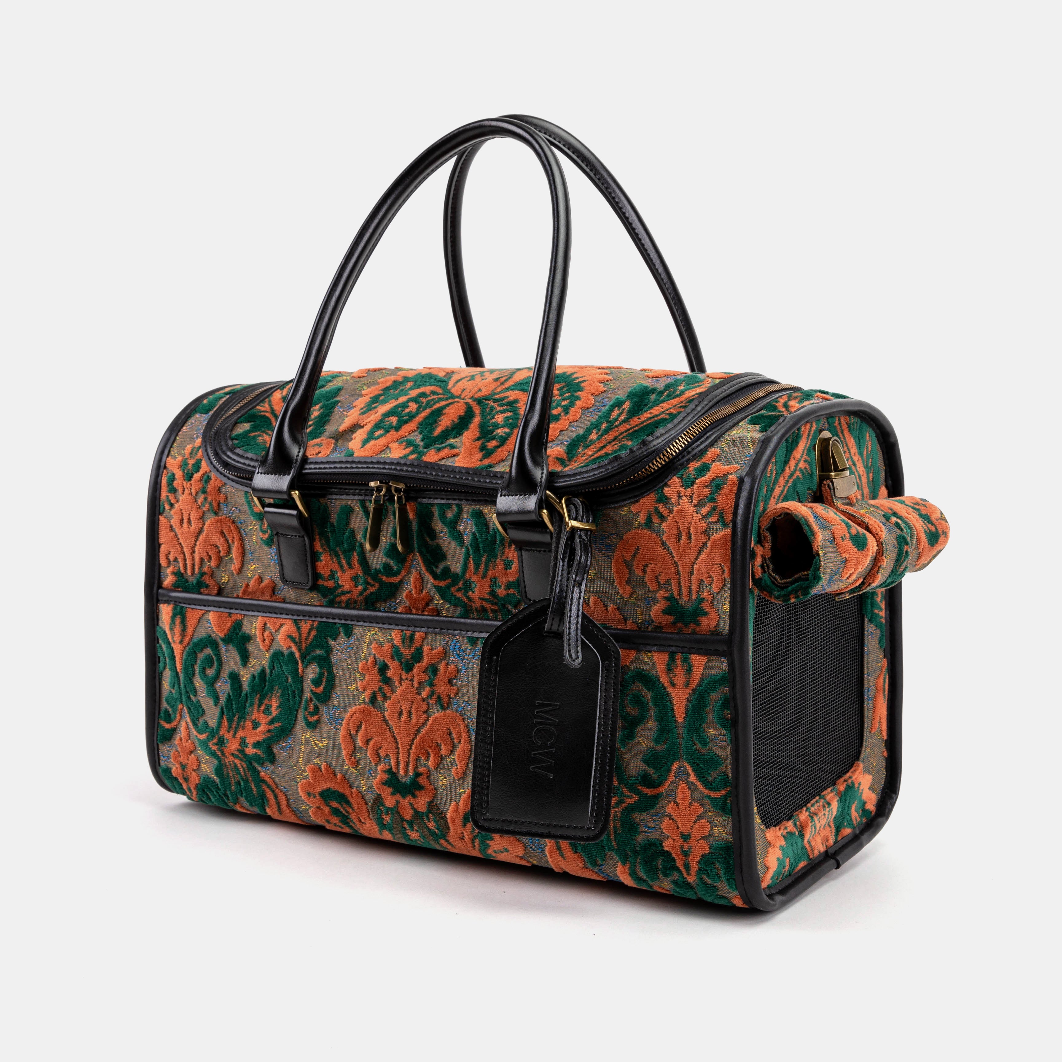 Travel Dog Carrier Burnout Velvet Revival Jade of America main