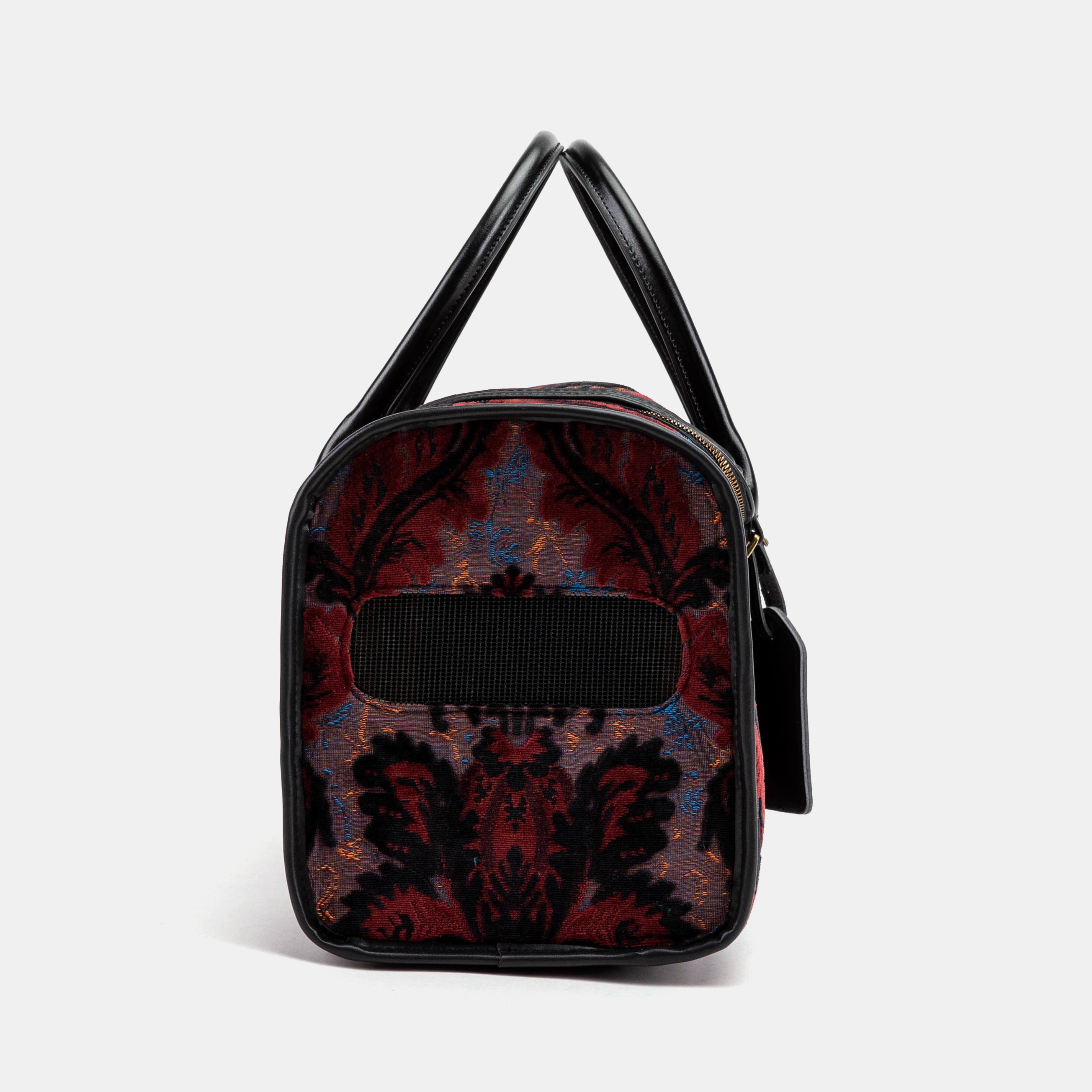 Travel Dog Carrier Burnout Velvet Revival Sephia of America side