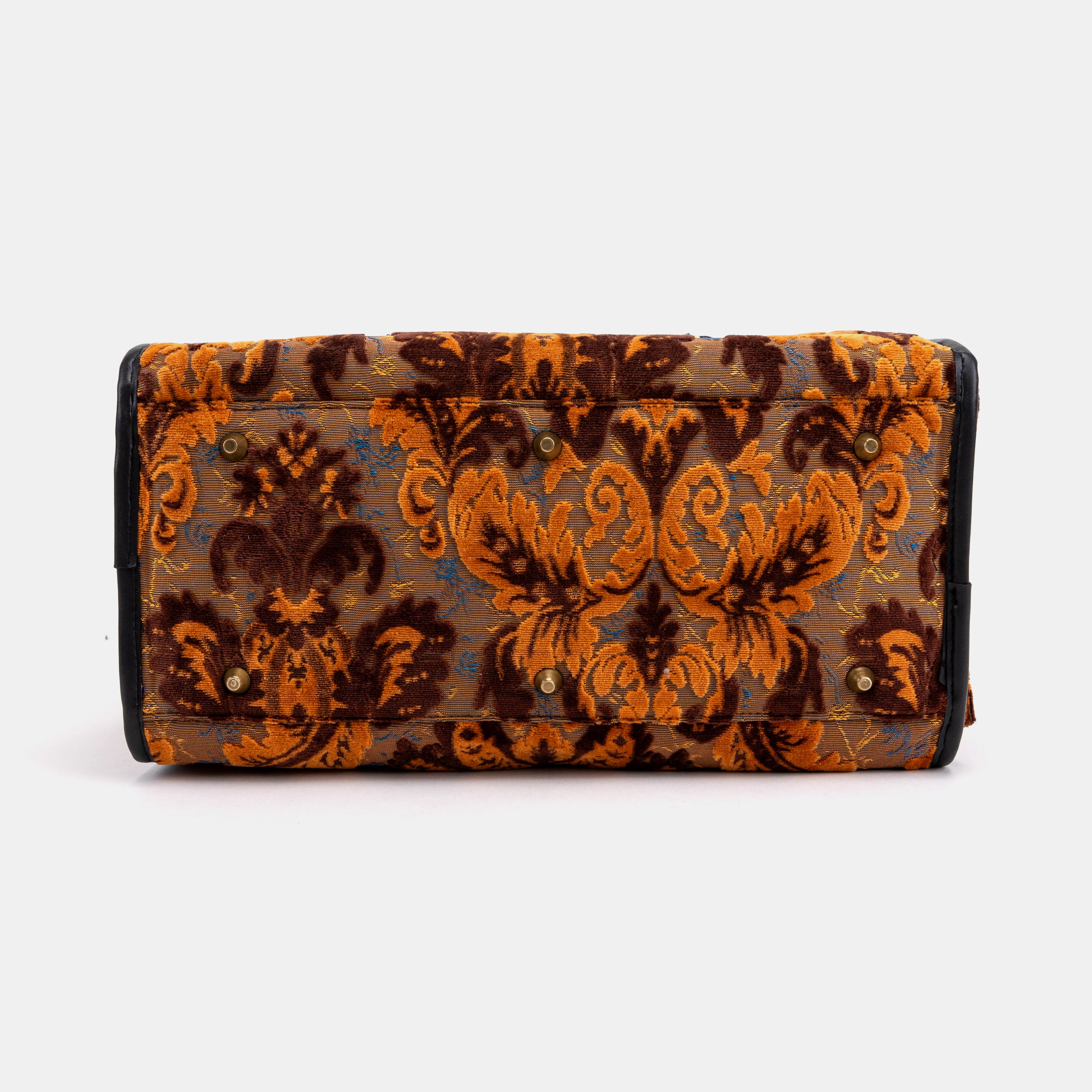 Travel Dog Carrier Burnout Velvet Revival Sienna of America bottom