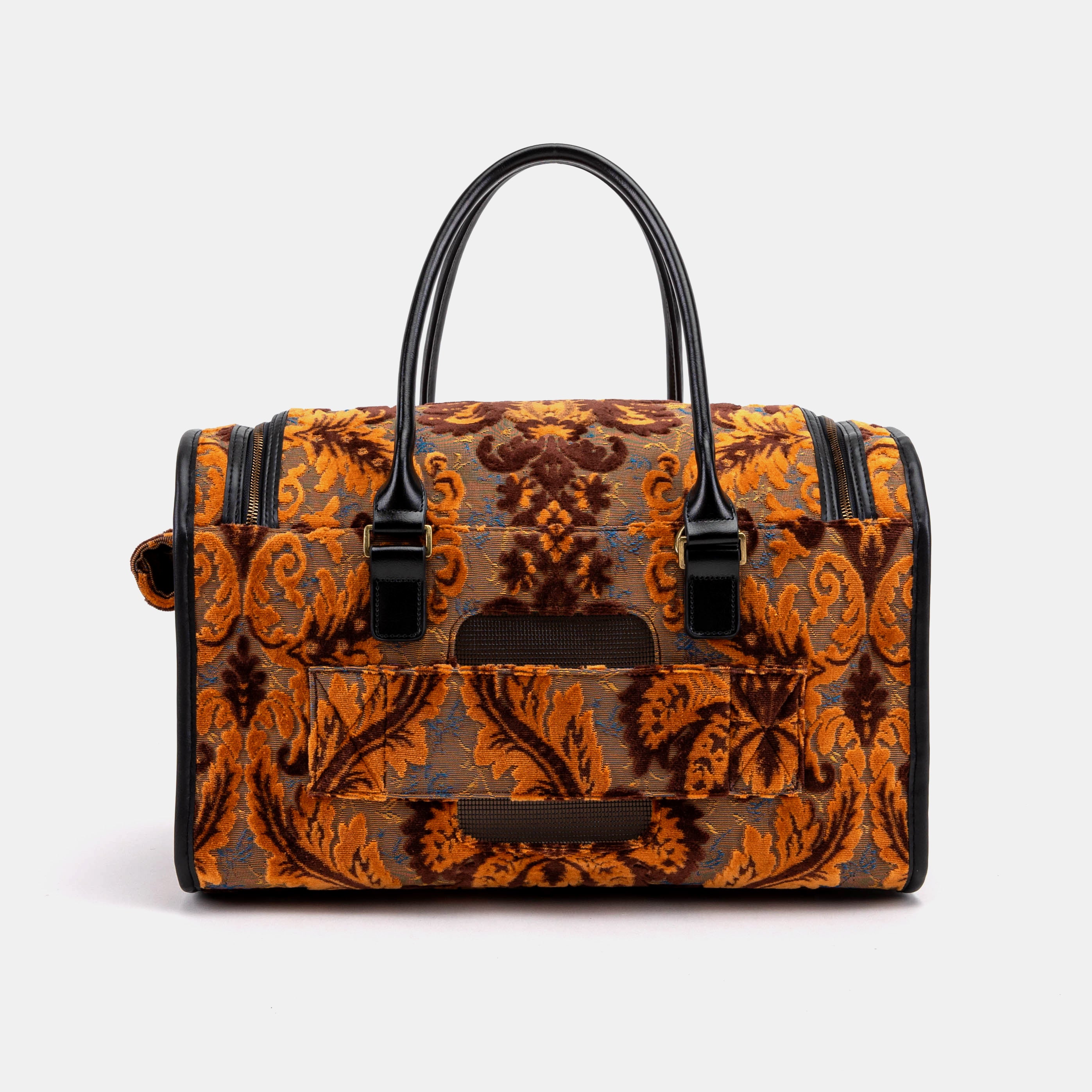 Travel Dog Carrier Burnout Velvet Revival Sienna of America back