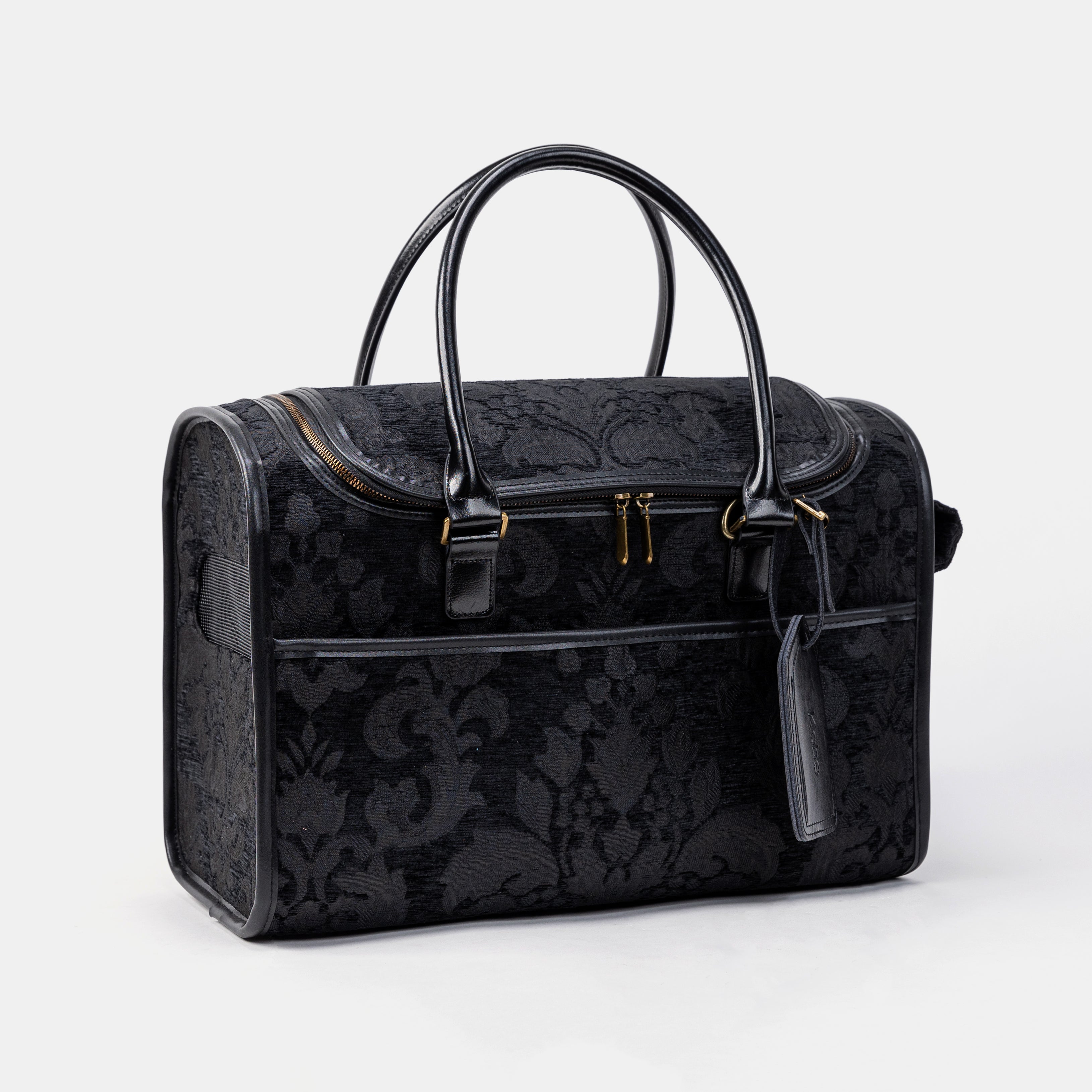 Travel Dog Carrier Bag Victorian Blossom Black/Black of America Overview