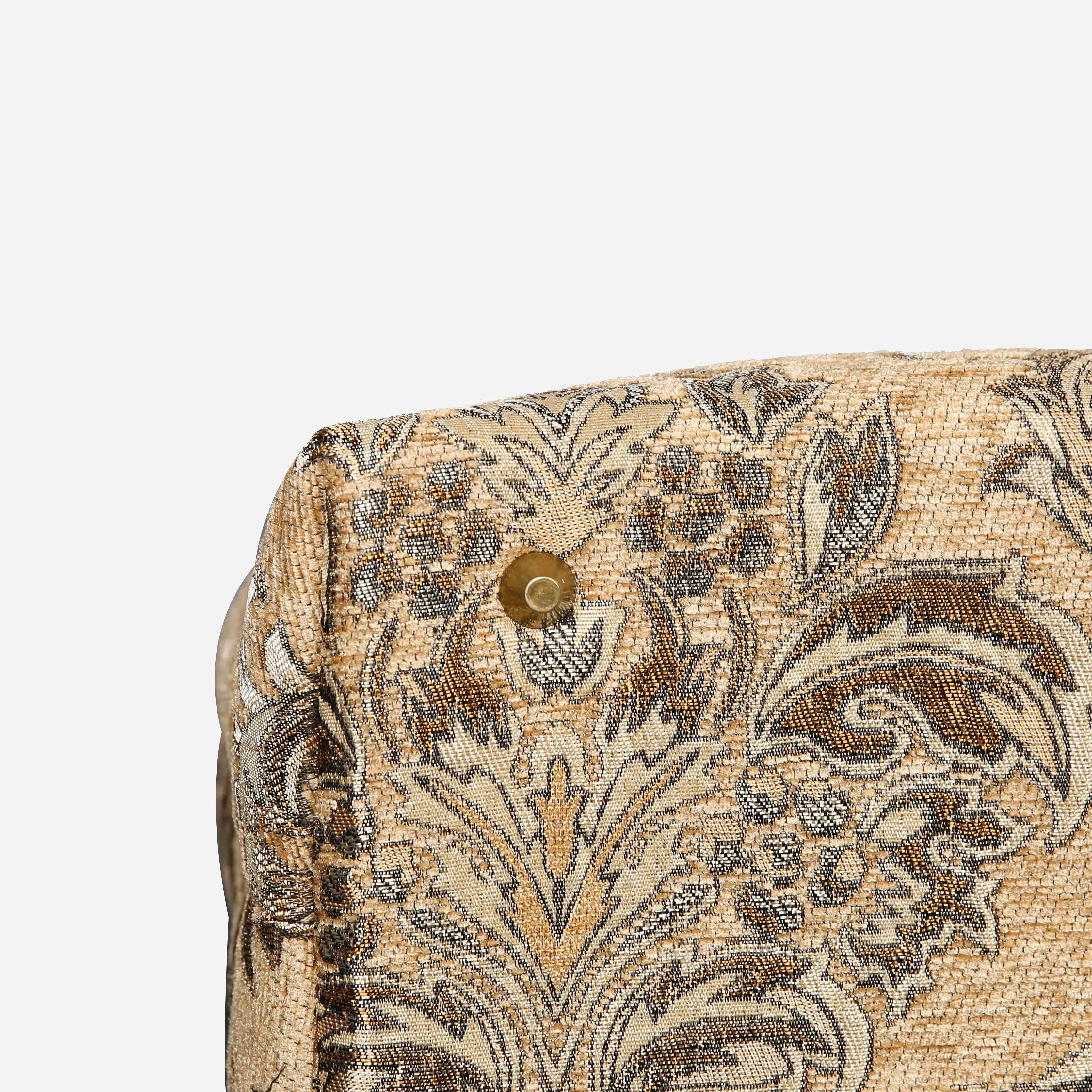 Victorian Blossom Beige/Gold Mary Poppins Weekender Carpetbag bottom