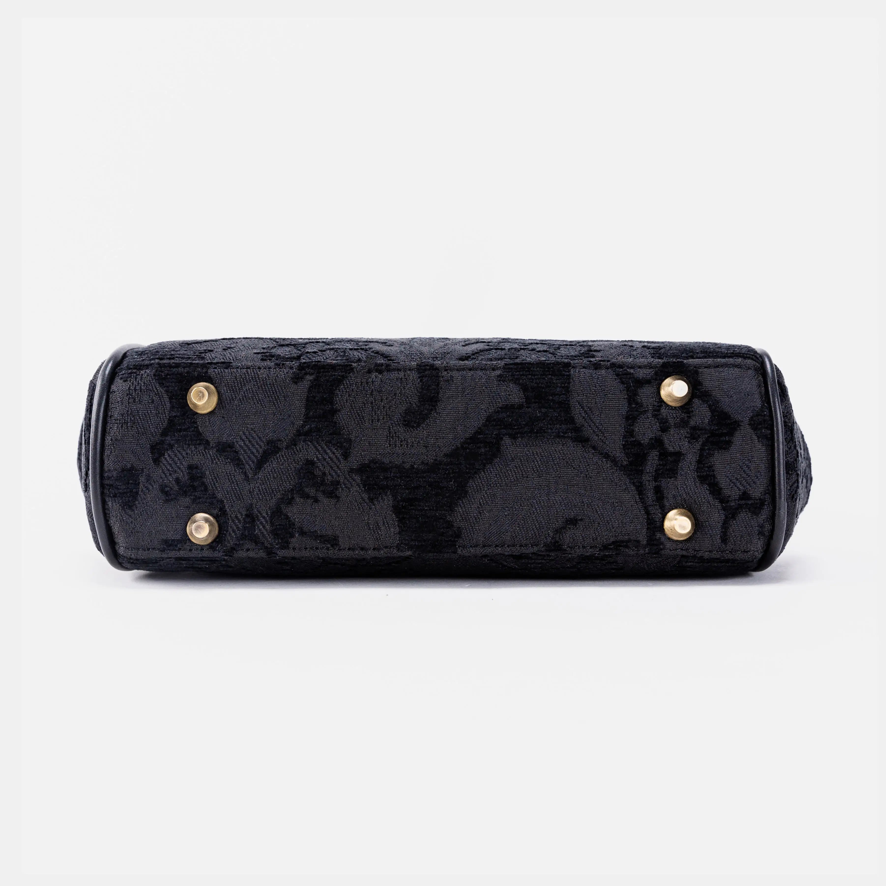 Victorian Blossom Black/Black Alma Satchel bottom