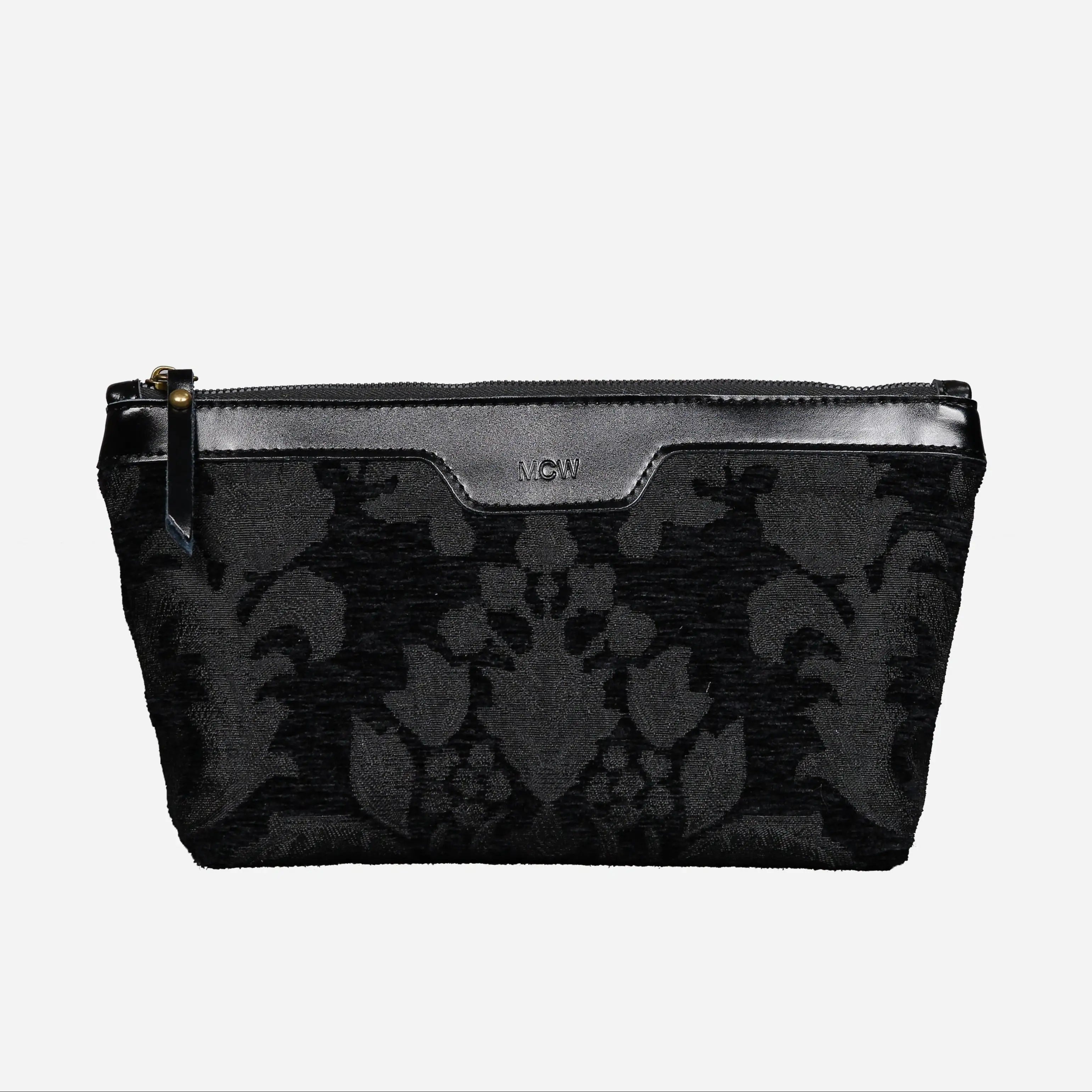 Victorian Blossom BLK/BLK Carpet Makeup Bag carpet bag MCW Handmade main