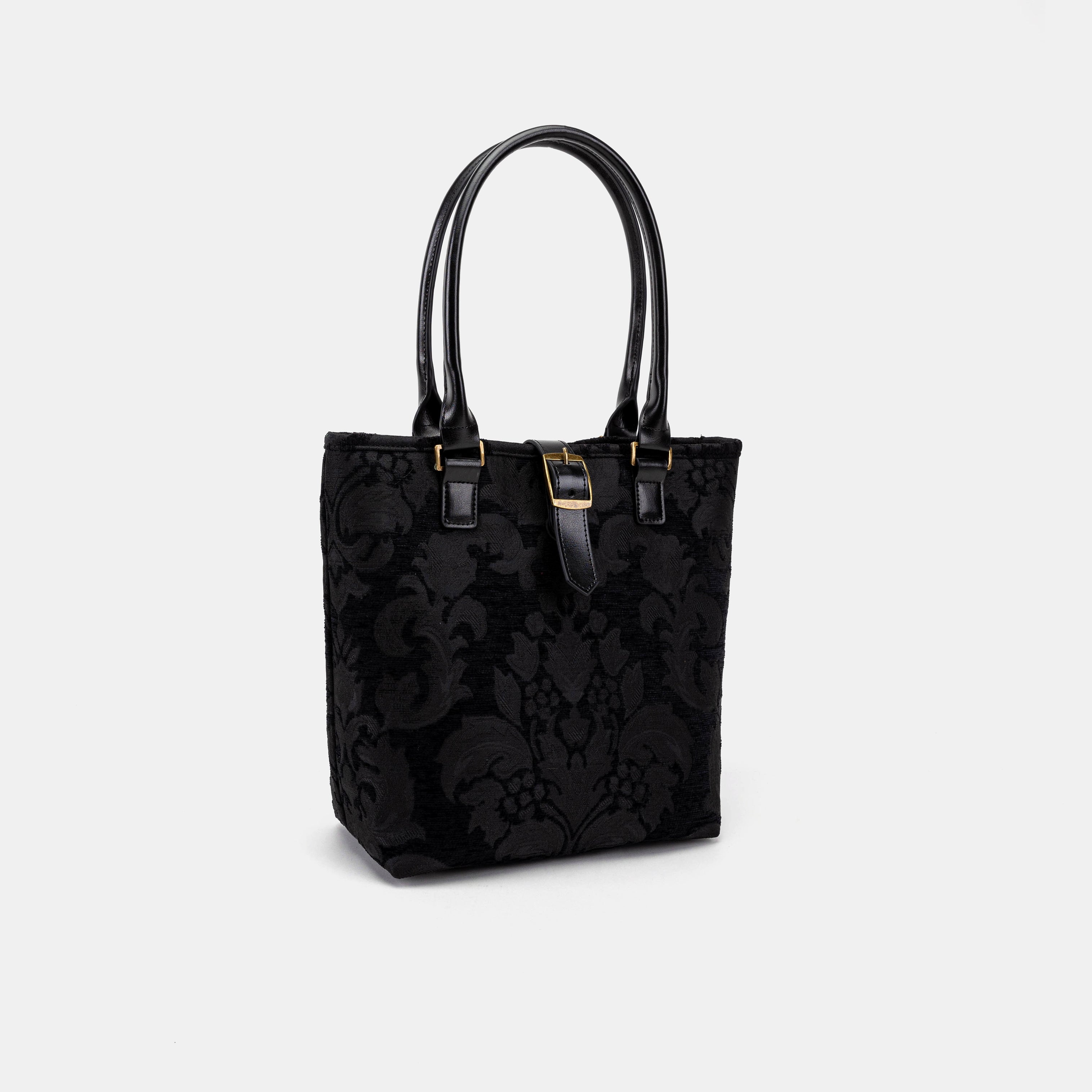 Victorian Blossom Black/Black Everyday Tote Bag of America front