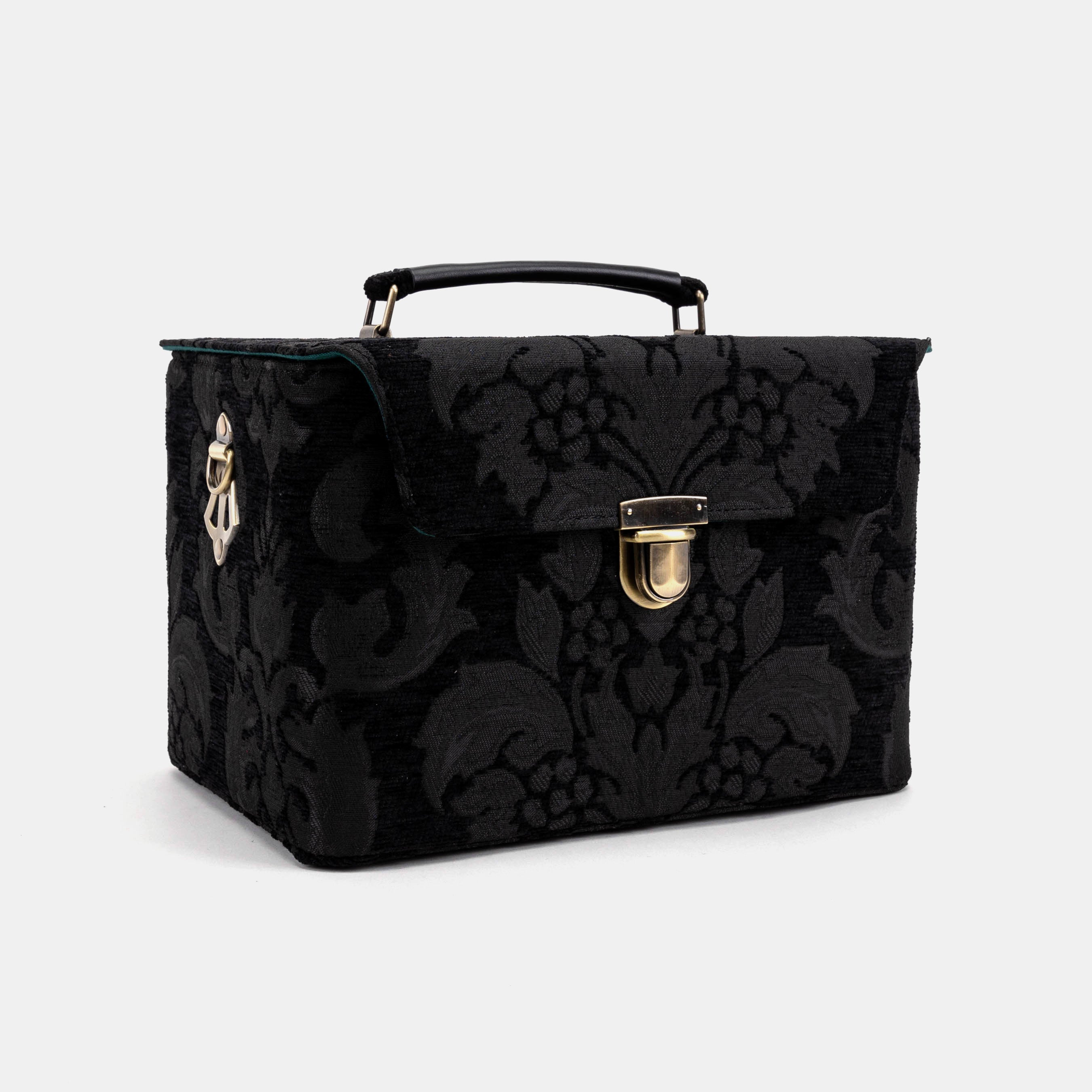 Victorian Blossom Black/Black Josephine Large Train Case of America front side