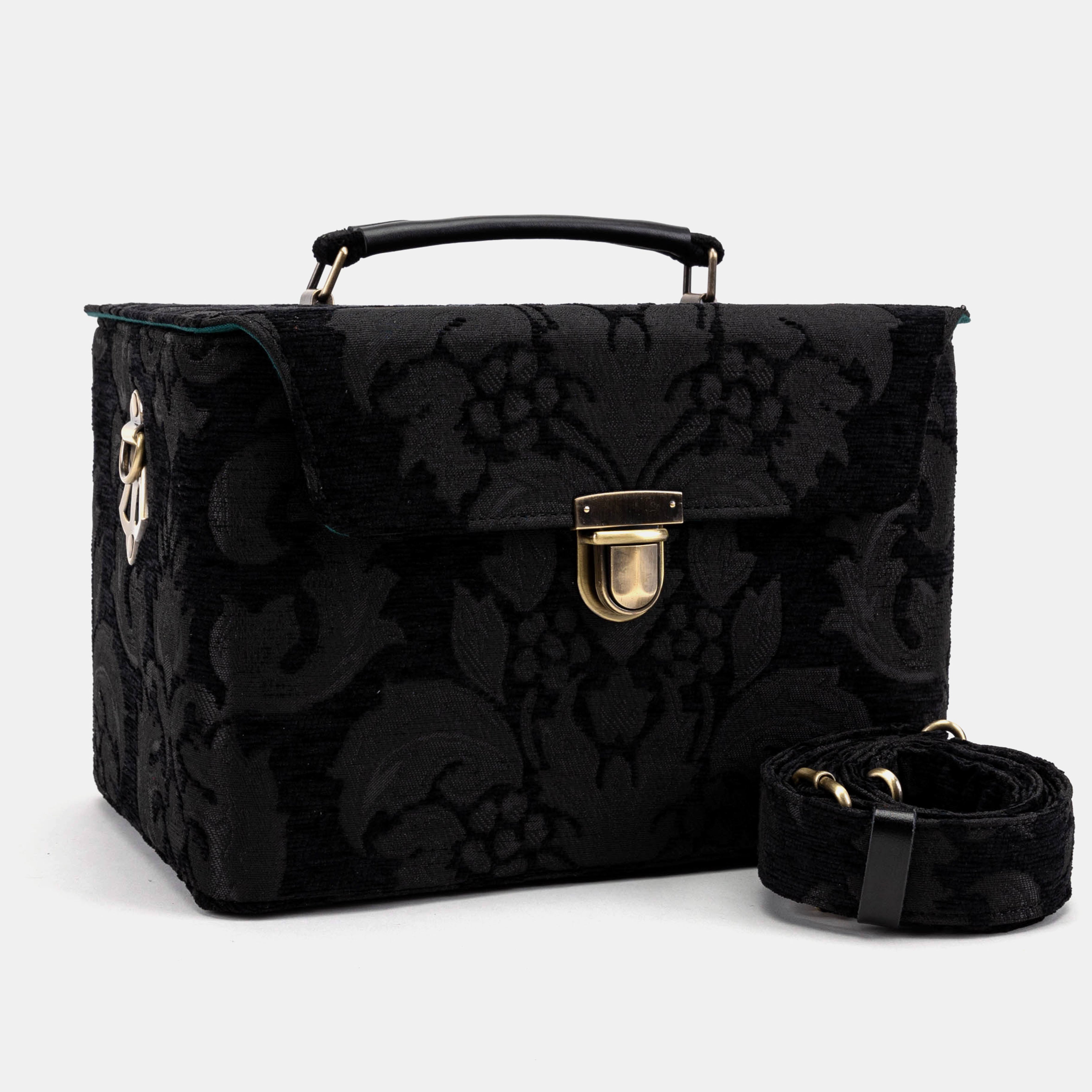 Victorian Blossom Black/Black Josephine Large Train Case of America main