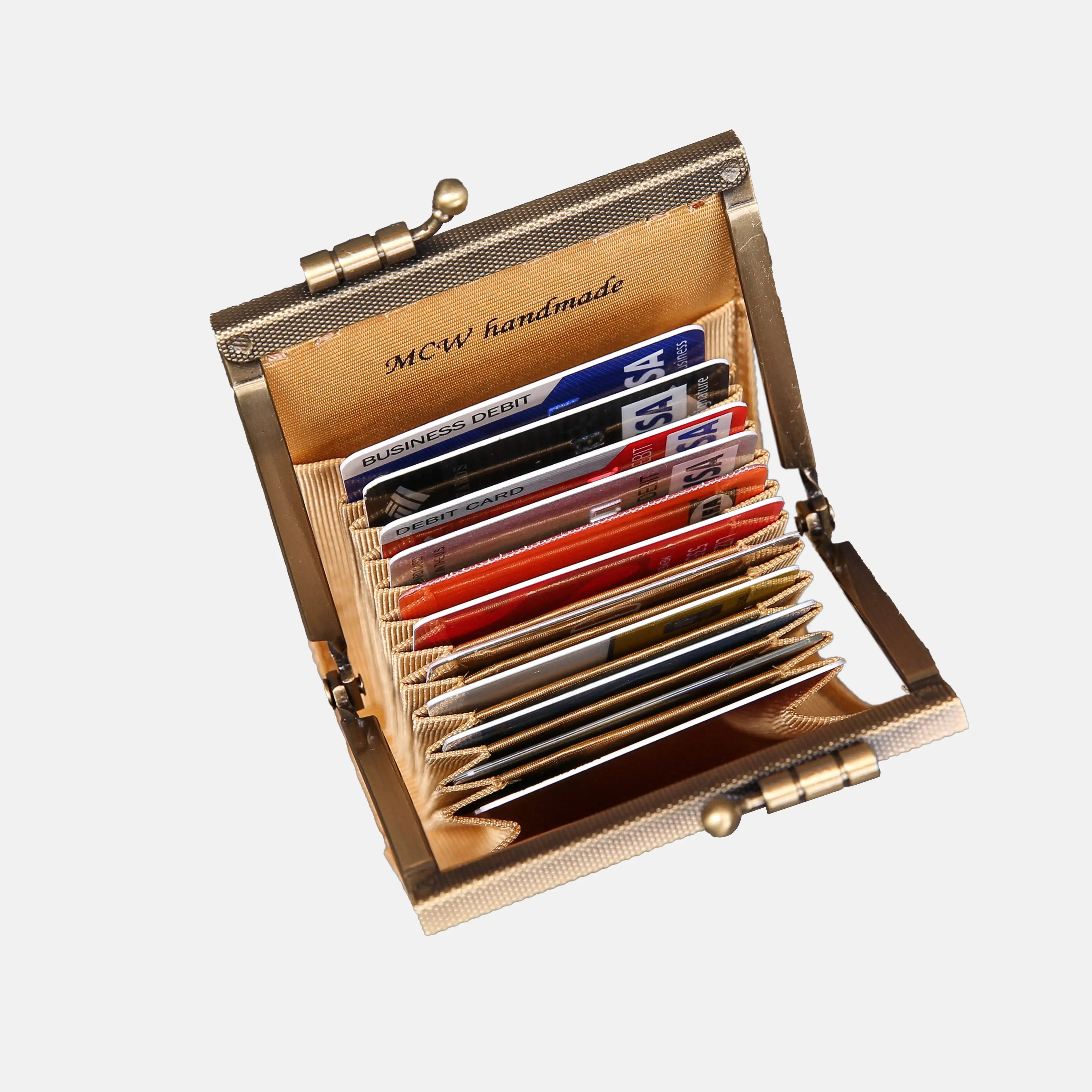 Victorian Blossom Blue Card Wallet of America 11 slots in use