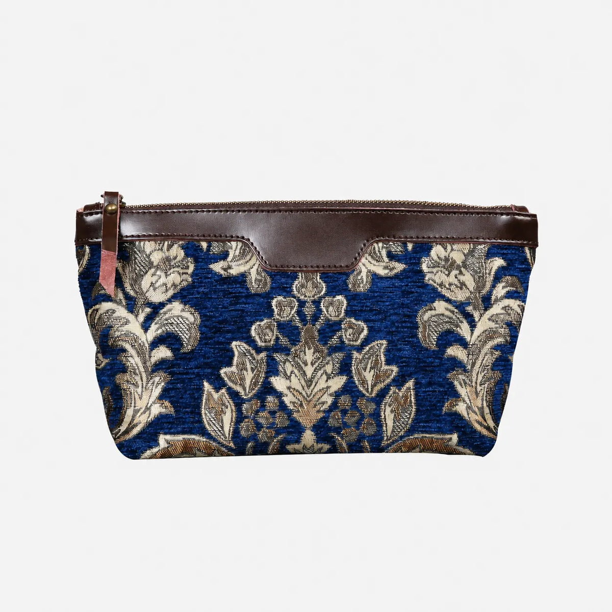 Victorian Blossom Blue Gold Carpet Makeup Bag Carpetbag of America main