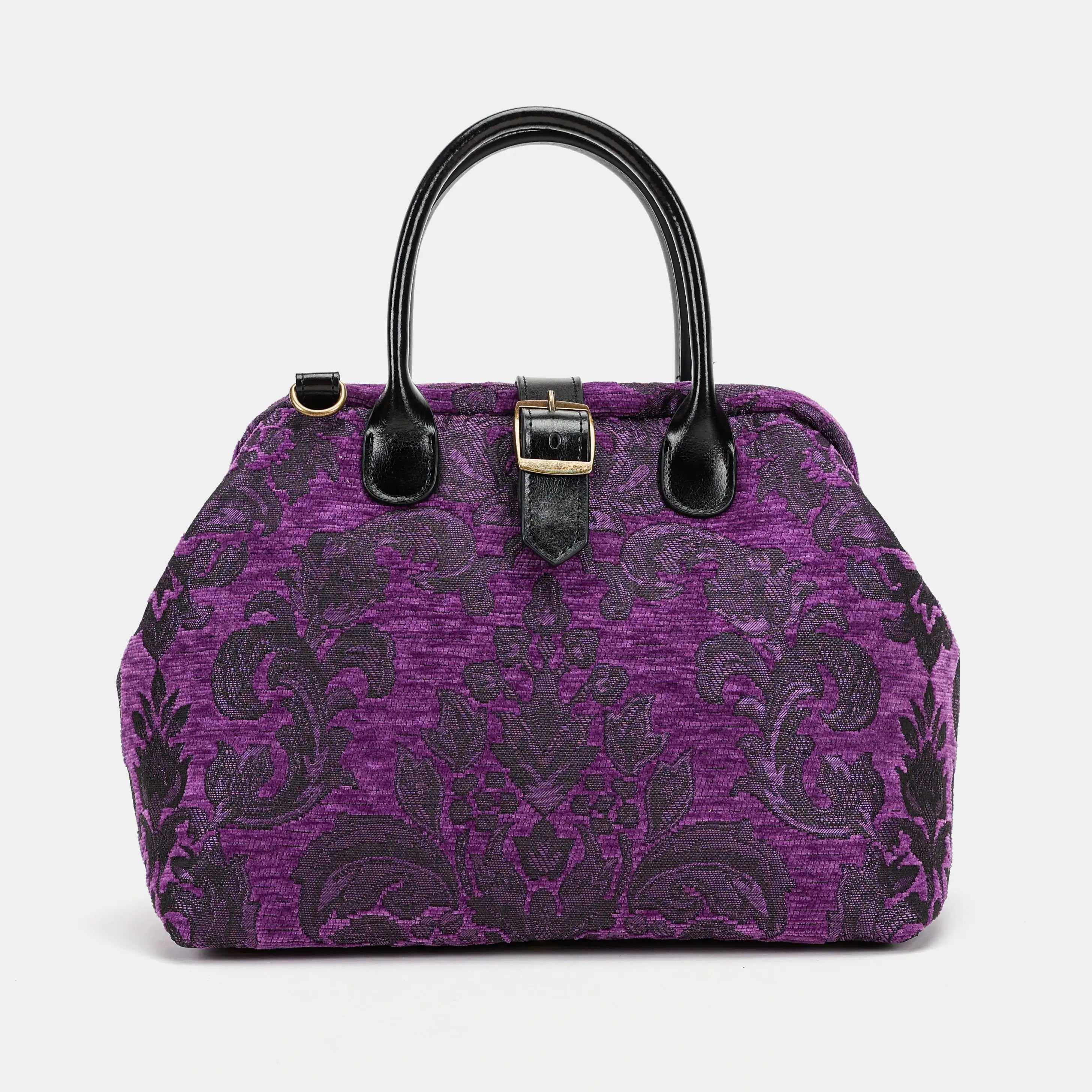 Victorian Blossom Purple Carpet Handbag Purse of America front