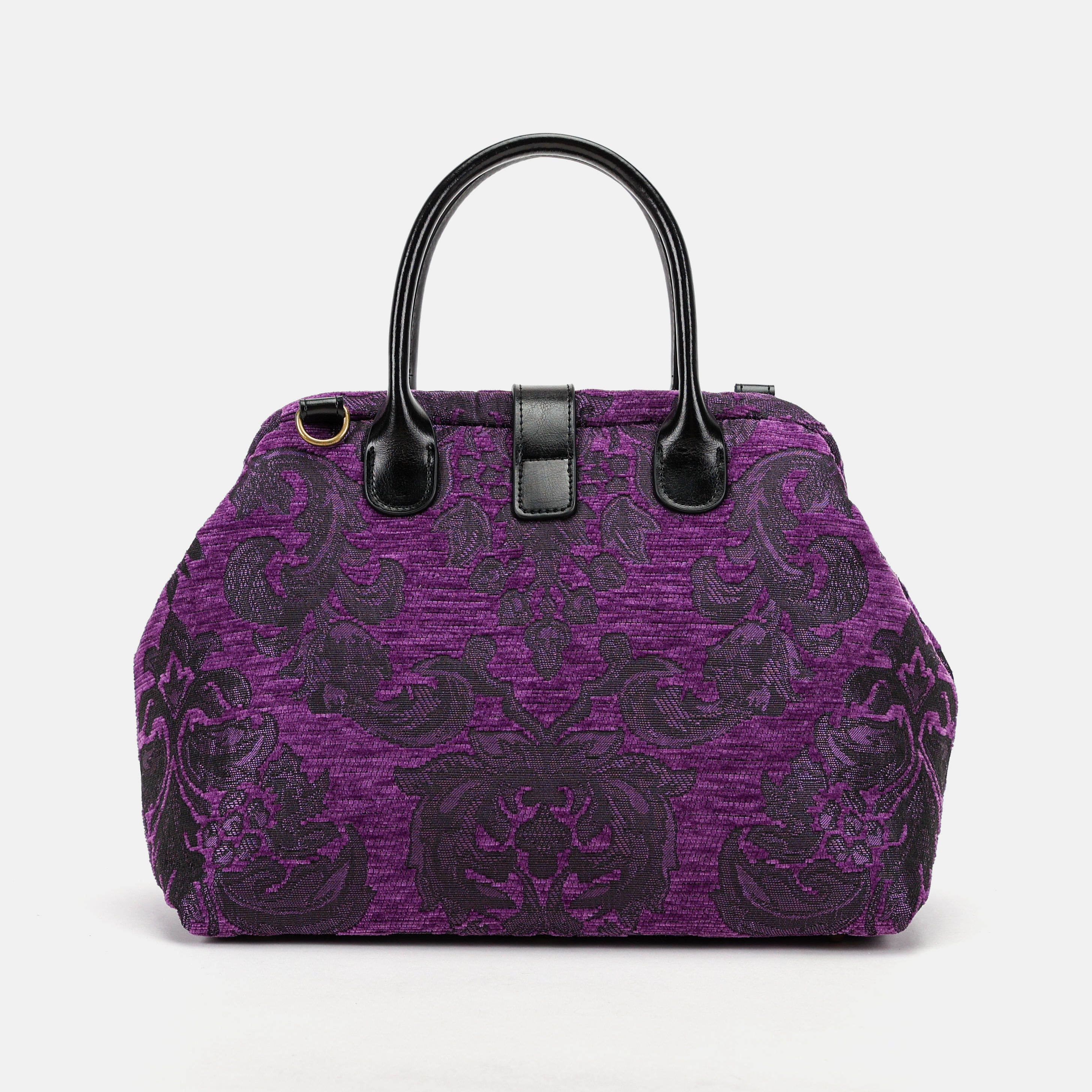 Victorian Blossom Purple Carpet Handbag Purse of America back