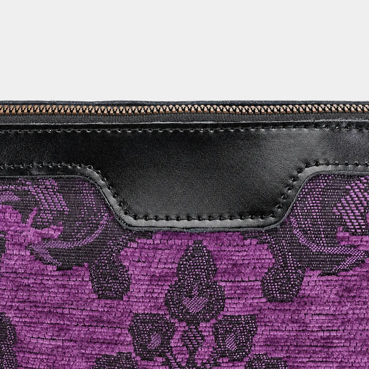 Victorian Blossom Purple Carpet Makeup Bag Carpetbag of America-leather part