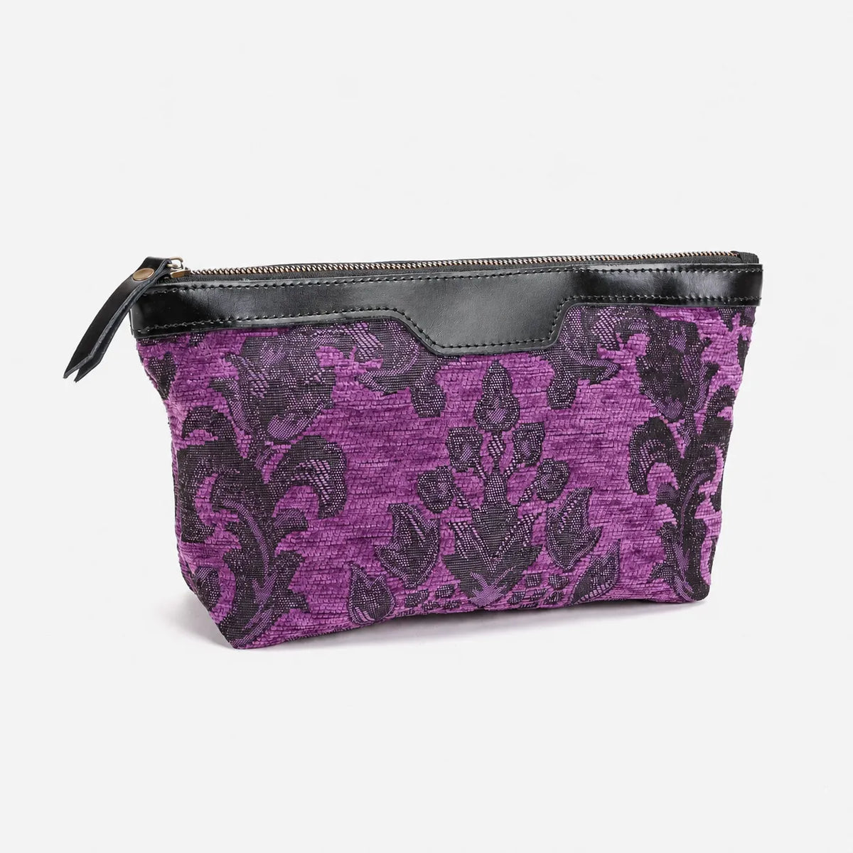 Victorian Blossom Purple Carpet Makeup Bag Carpetbag of America-front