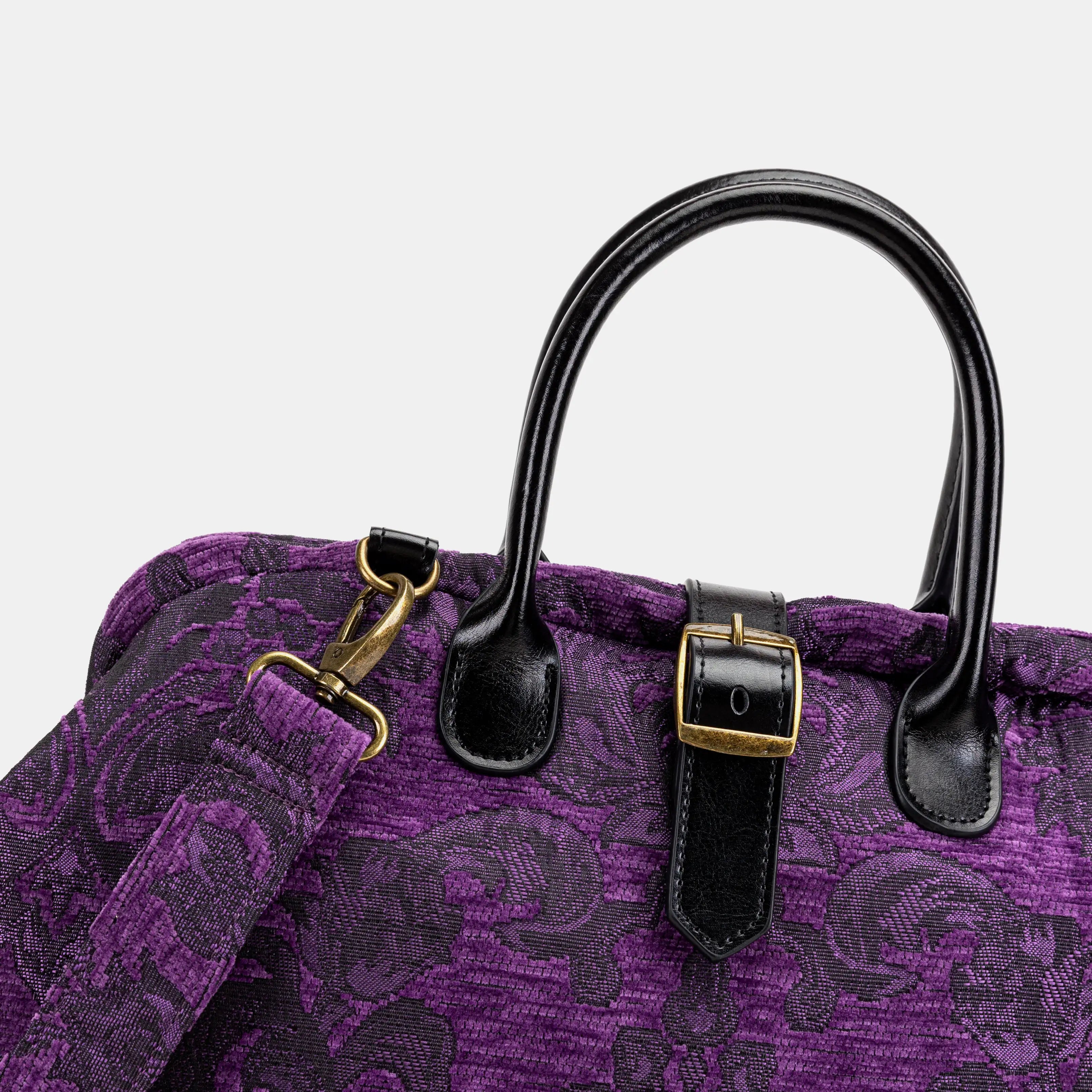 Mary Poppins Weekender Bag Victorian Blossom Purple details